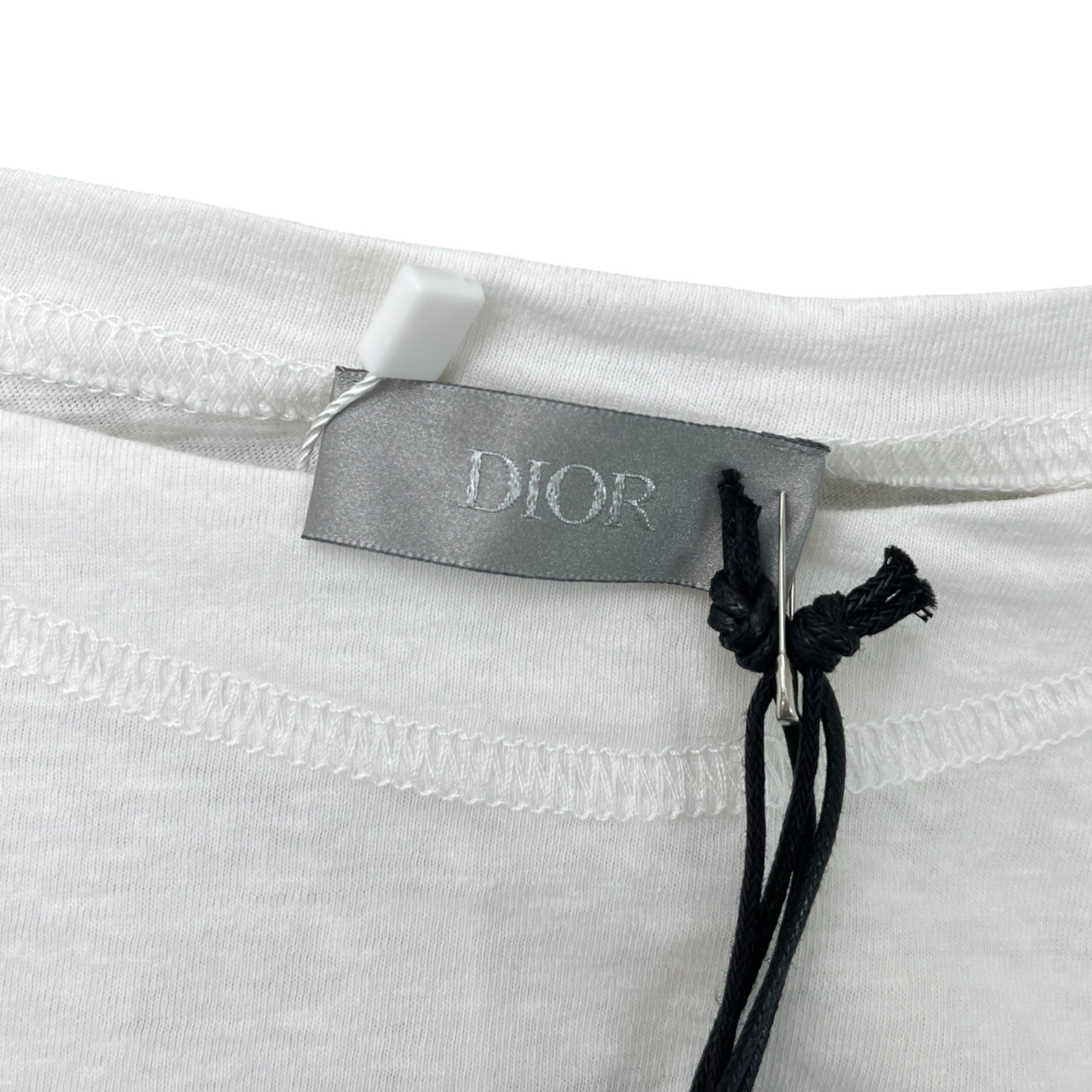 Men's Oversized Printed Logo T-Shirt White Size M