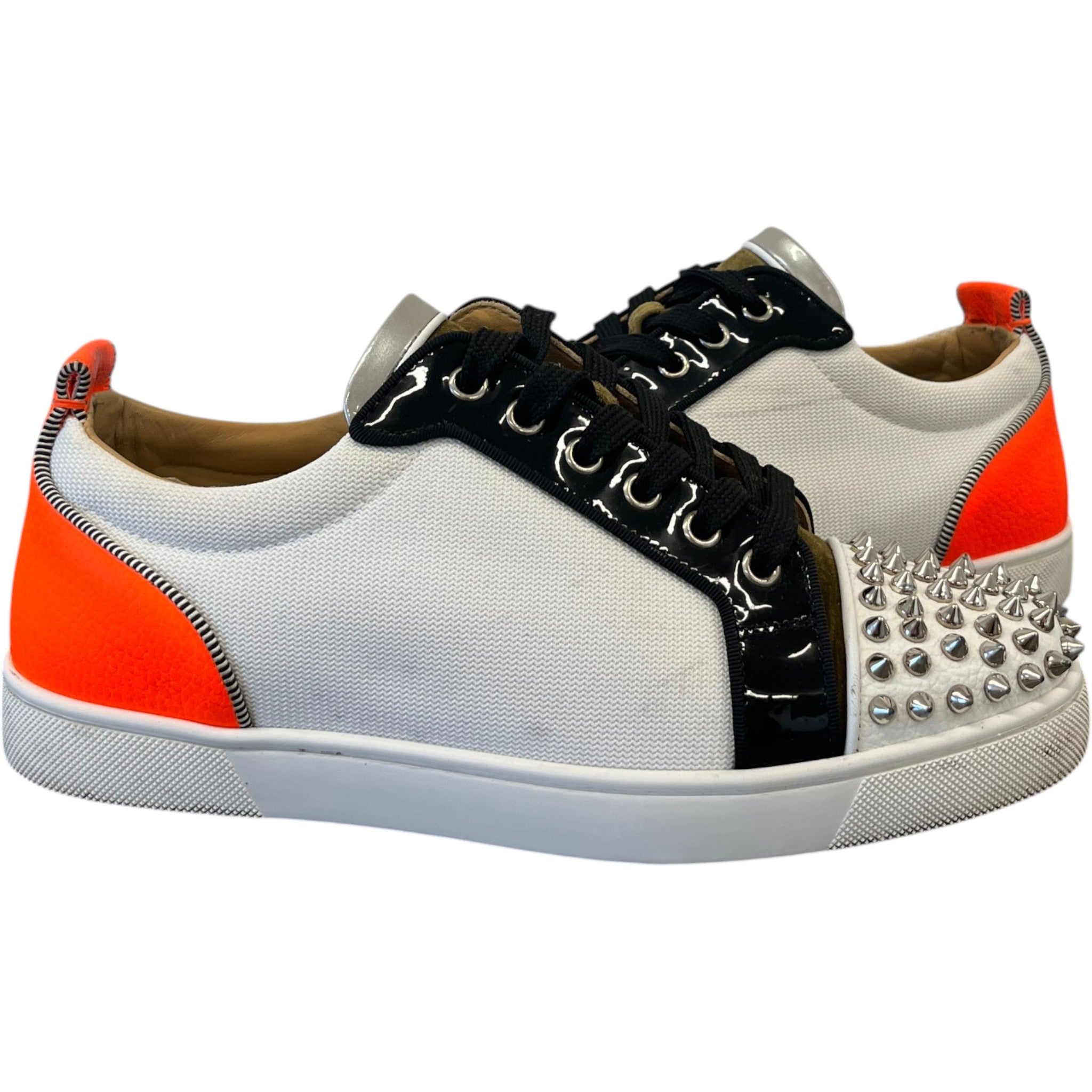 Men's Louis Spikes Flat Low Trainers White Size EU 40 / UK 6