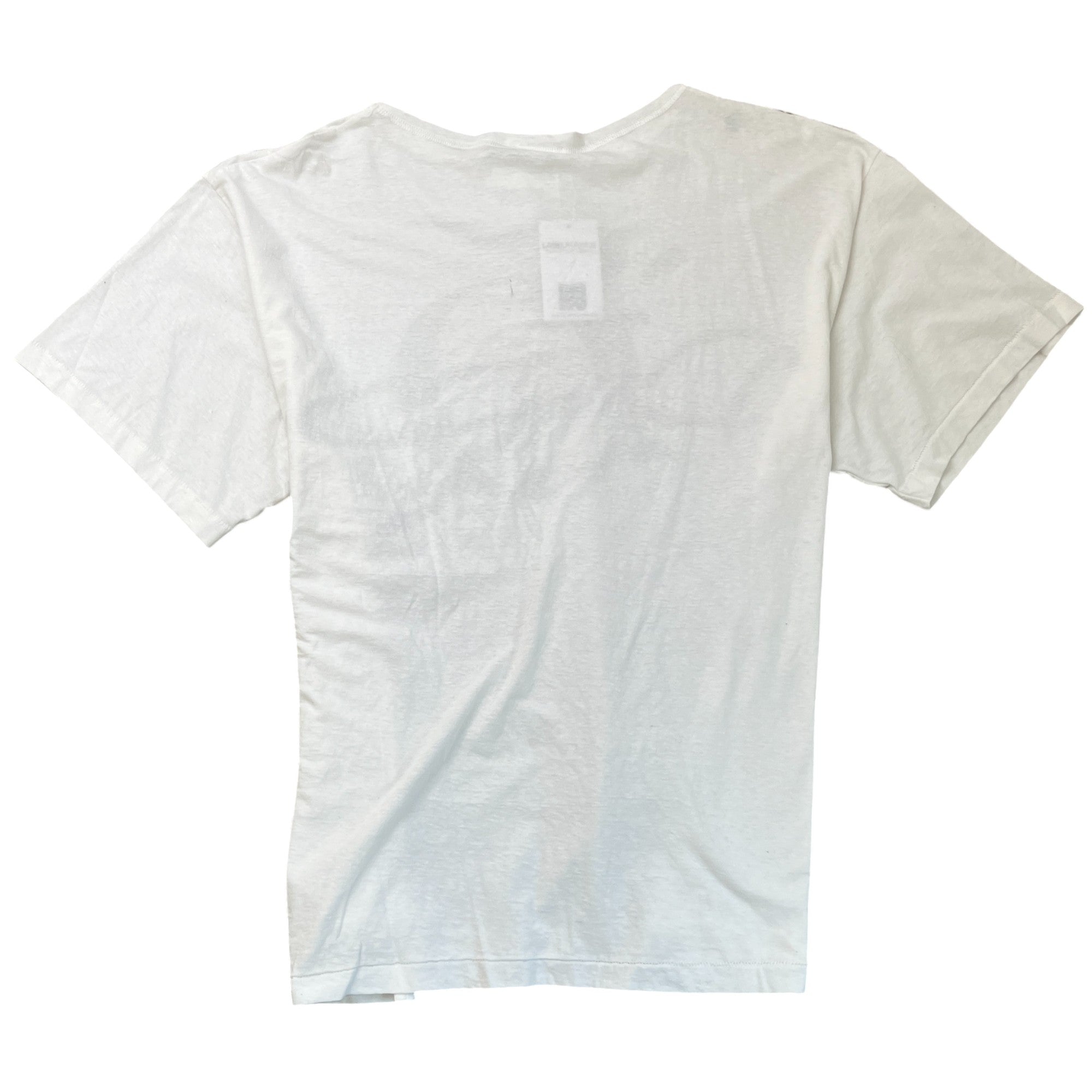 Men's Oversized Printed Logo T-Shirt White Size M