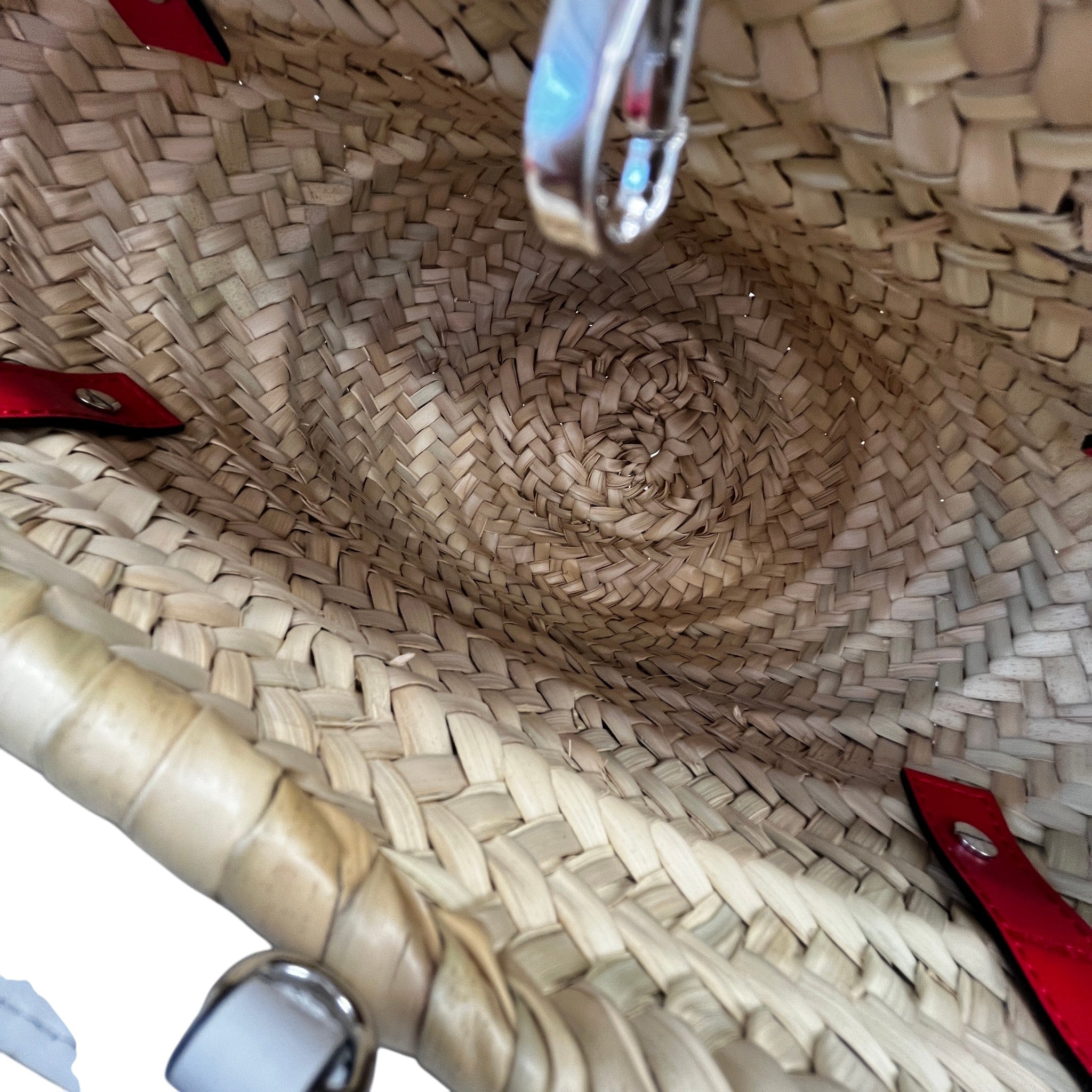 Women's Woven Straw Loubishore Tote Bag White