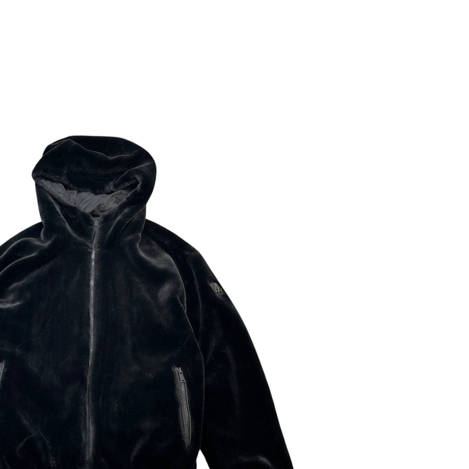 Men's Borden Monogram Bunny Reversible Jacket Black Size S