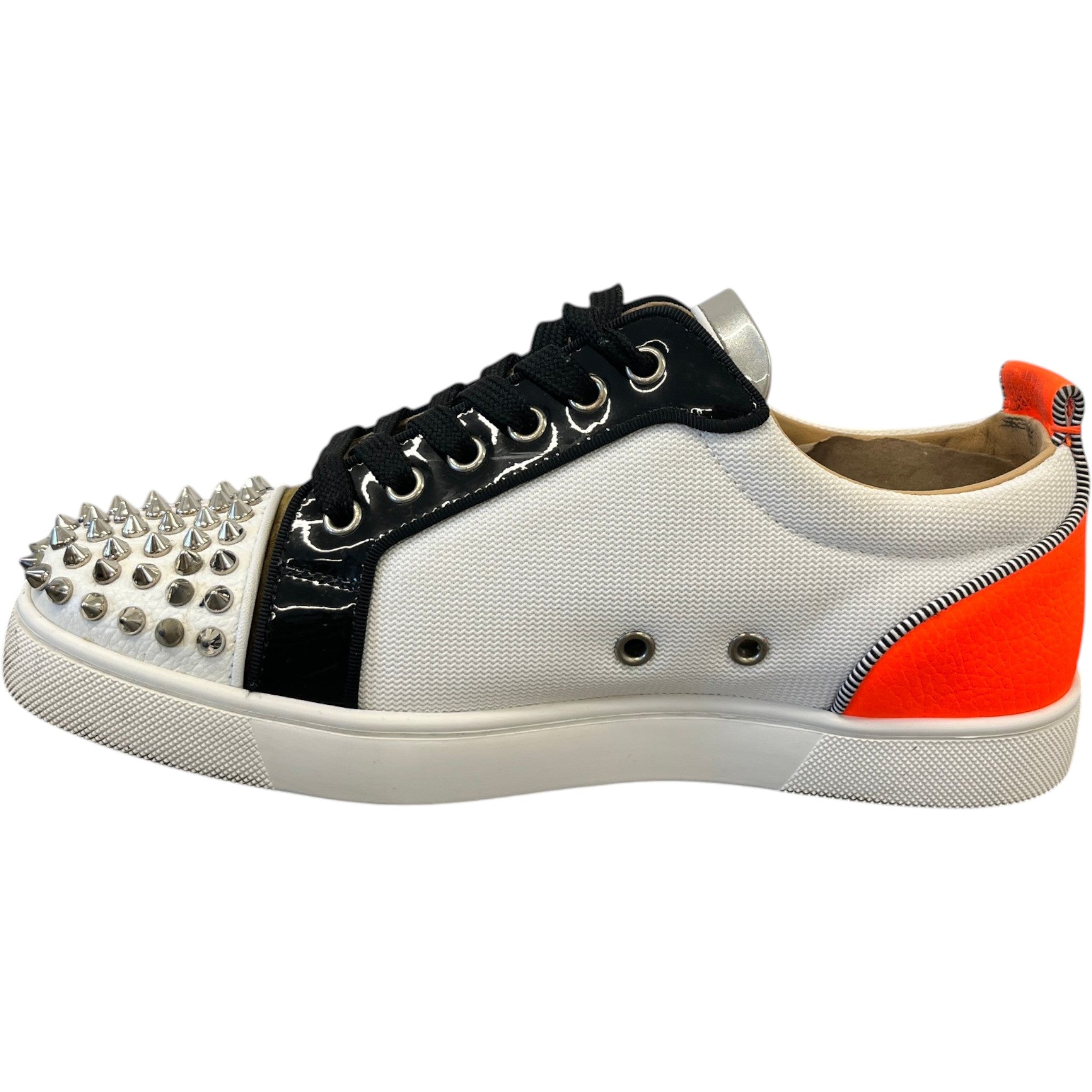 Men's Louis Spikes Flat Low Trainers White Size EU 40 / UK 6