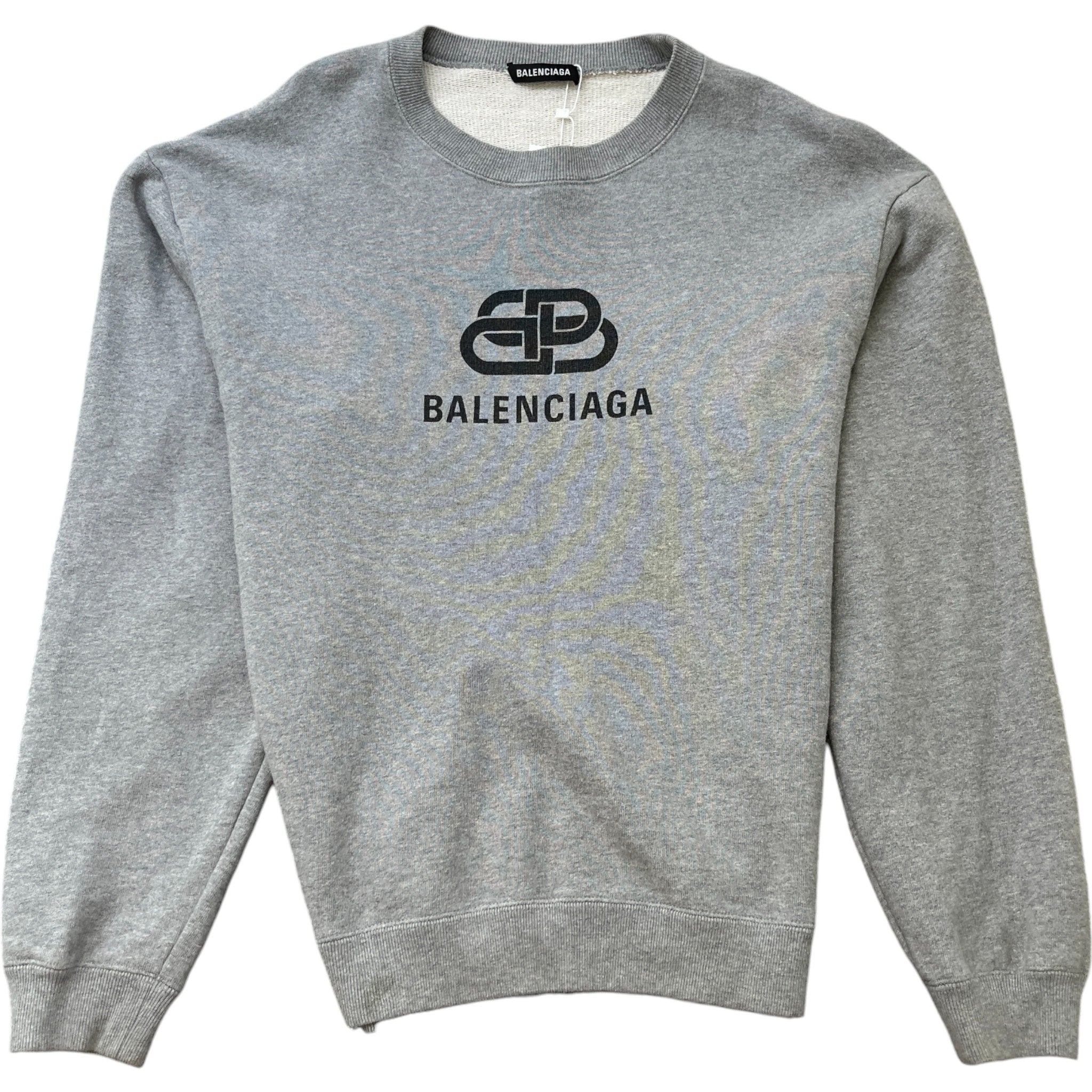 Men's Bb Logo Print Sweatshirt Grey Size M