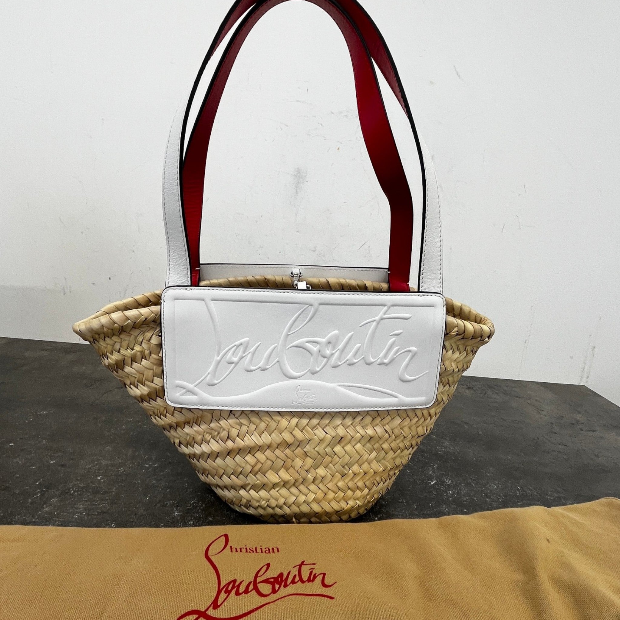 Women's Woven Straw Loubishore Tote Bag White