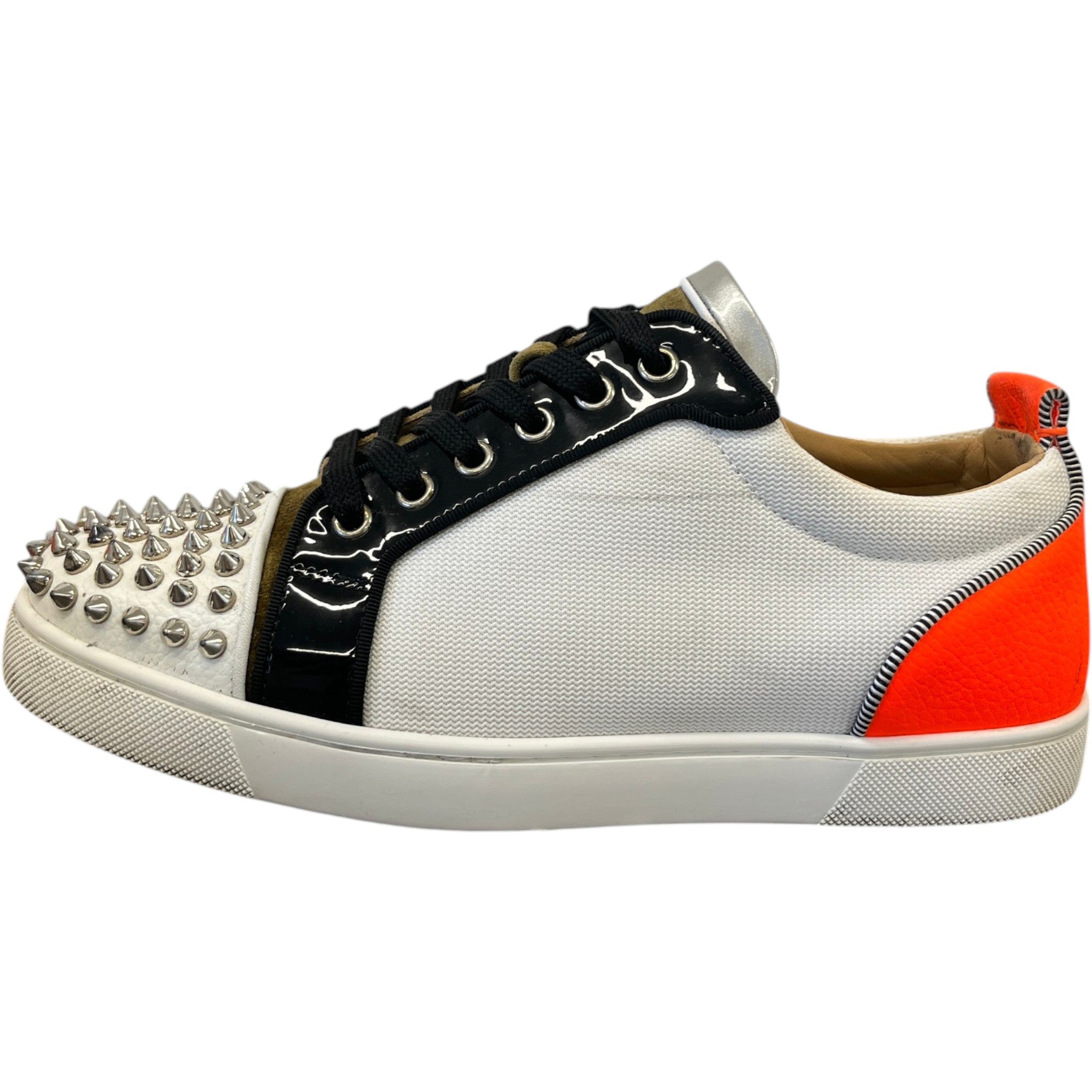 Men's Louis Spikes Flat Low Trainers White Size EU 40 / UK 6