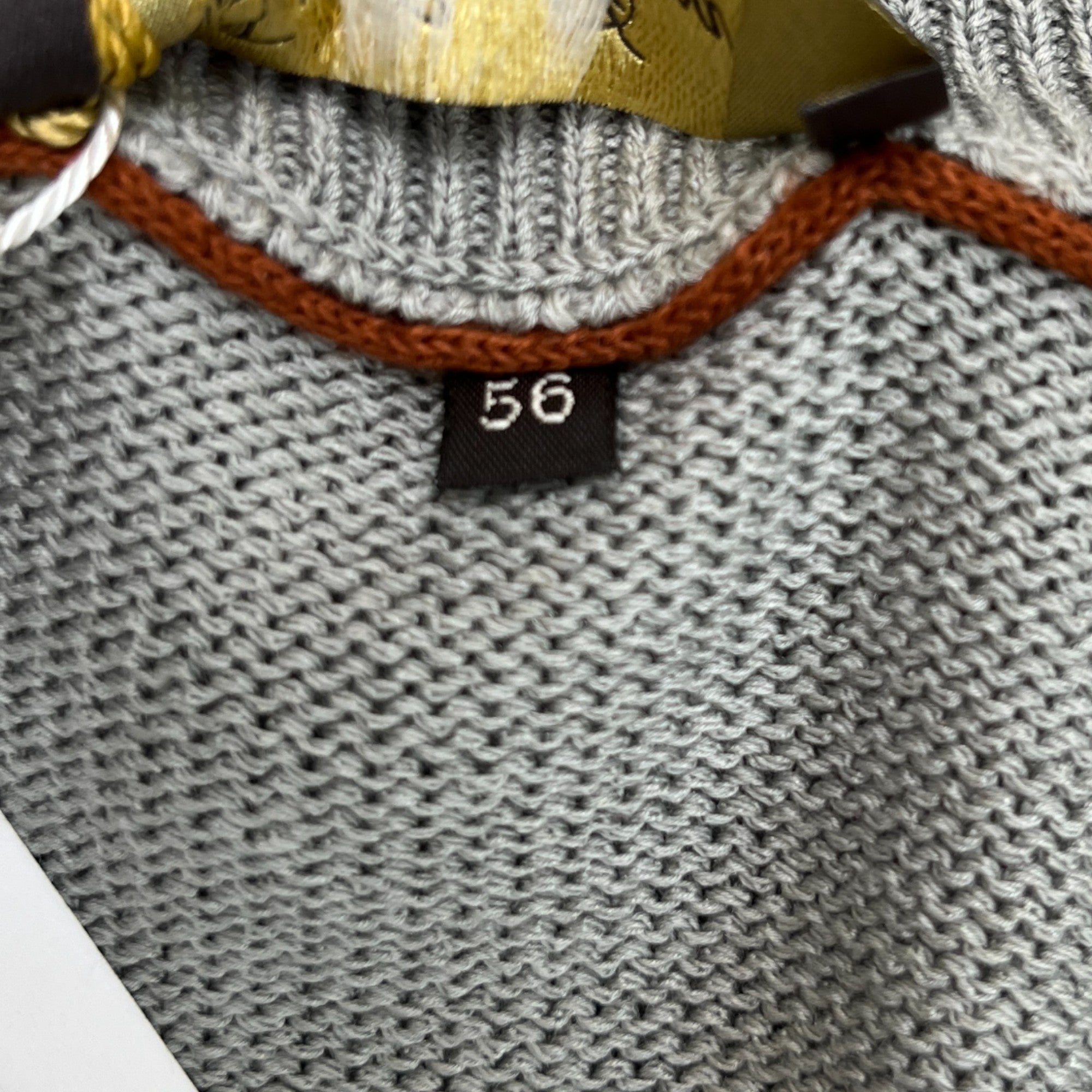 Men's Zip Turtle Jumper Grey Size IT 56 / UK XXXL