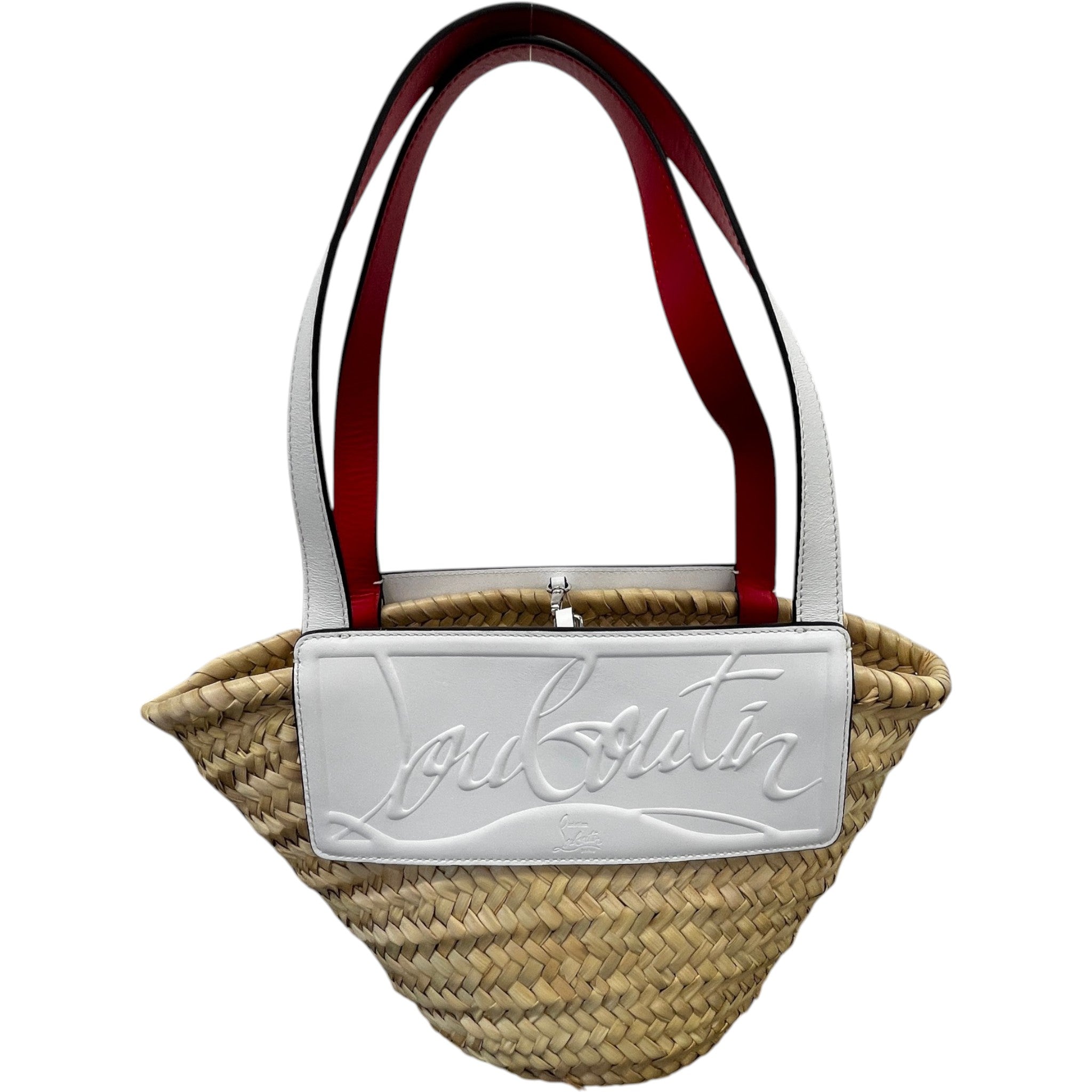 Women's Woven Straw Loubishore Tote Bag White