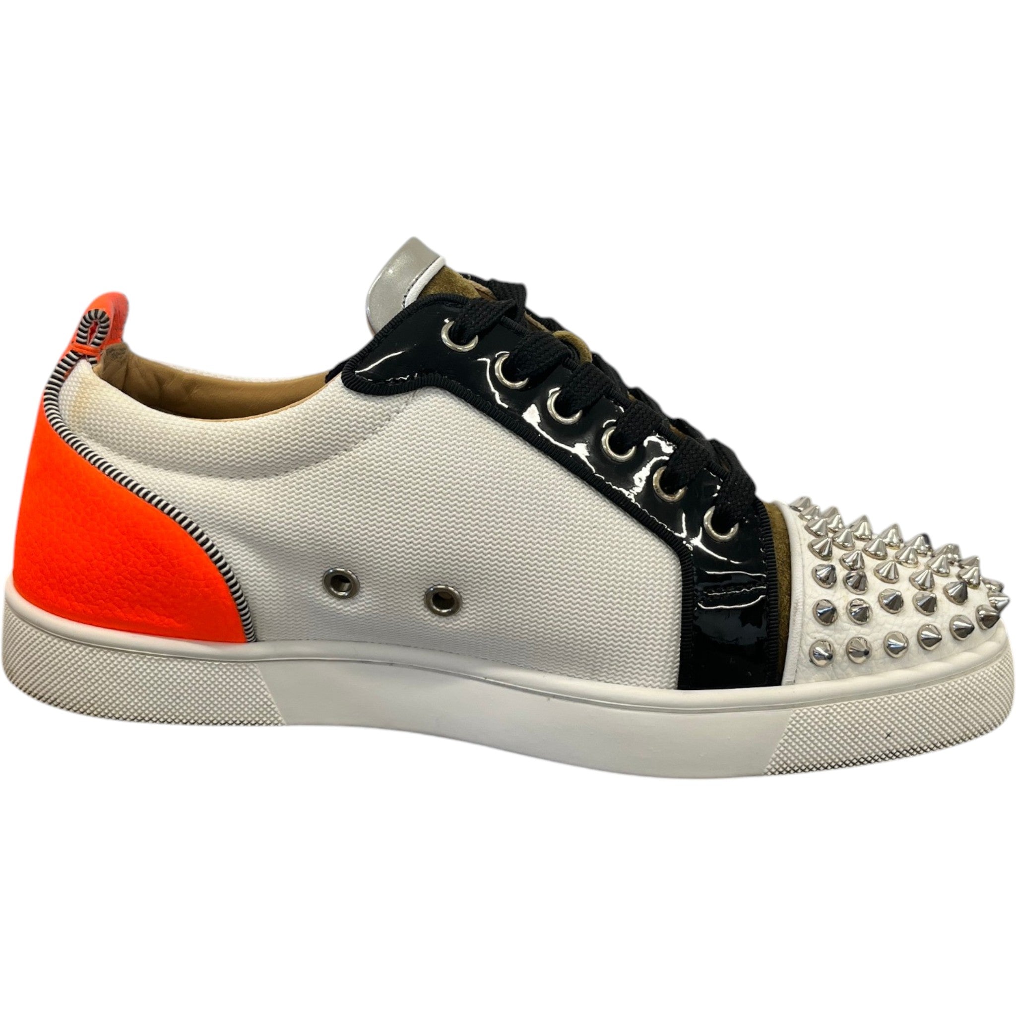 Men's Louis Spikes Flat Low Trainers White Size EU 40 / UK 6