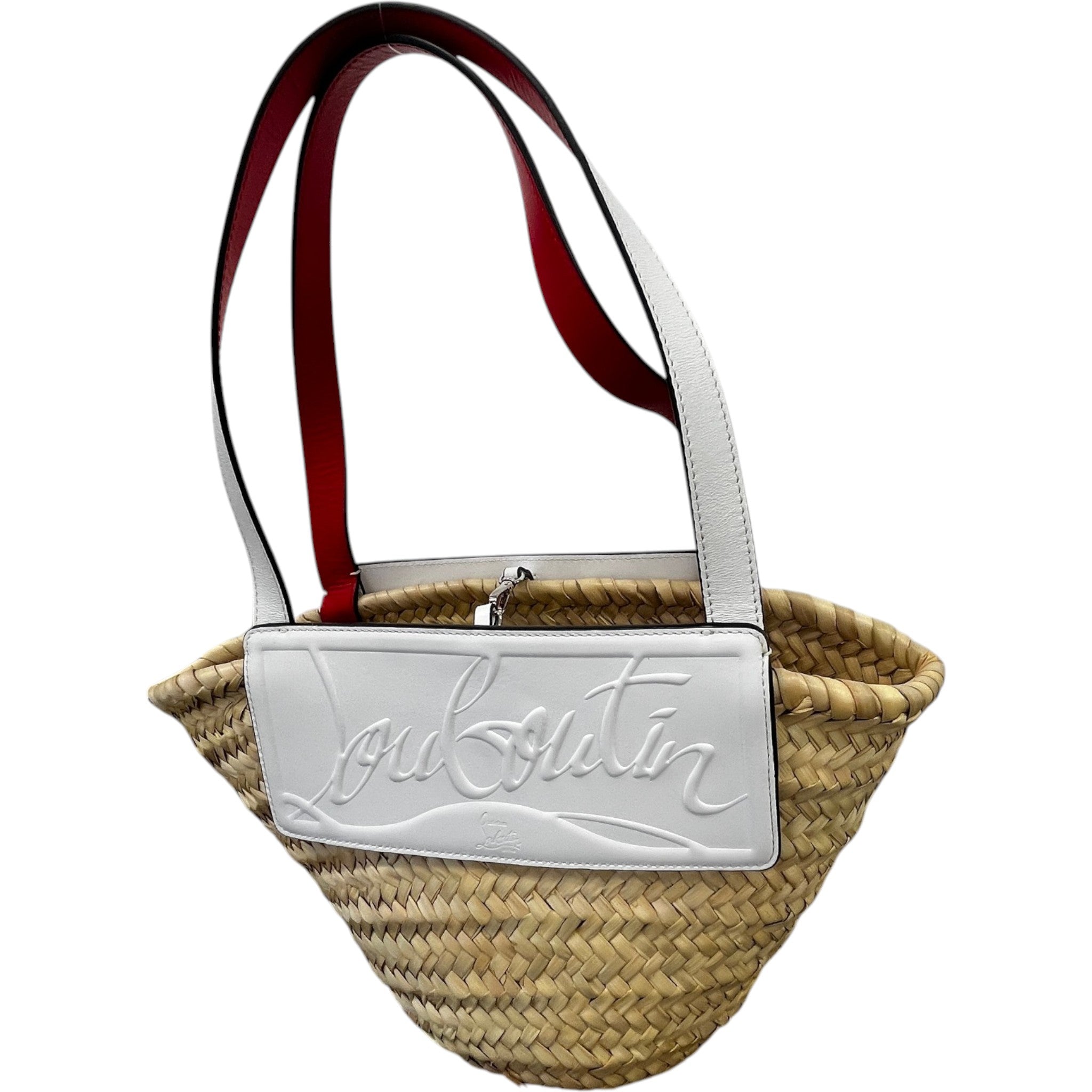 Women's Woven Straw Loubishore Tote Bag White