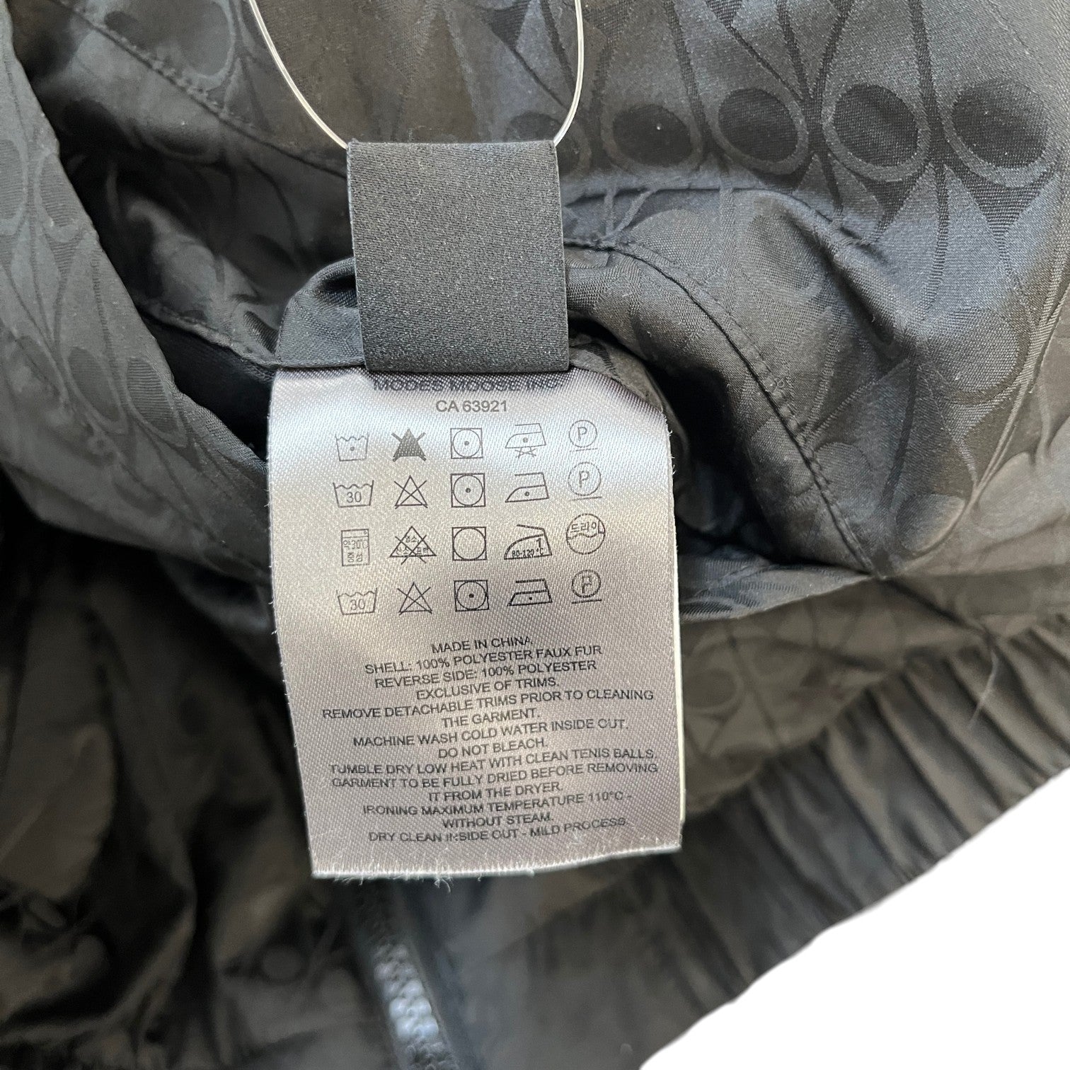 Men's Borden Monogram Bunny Reversible Jacket Black Size S