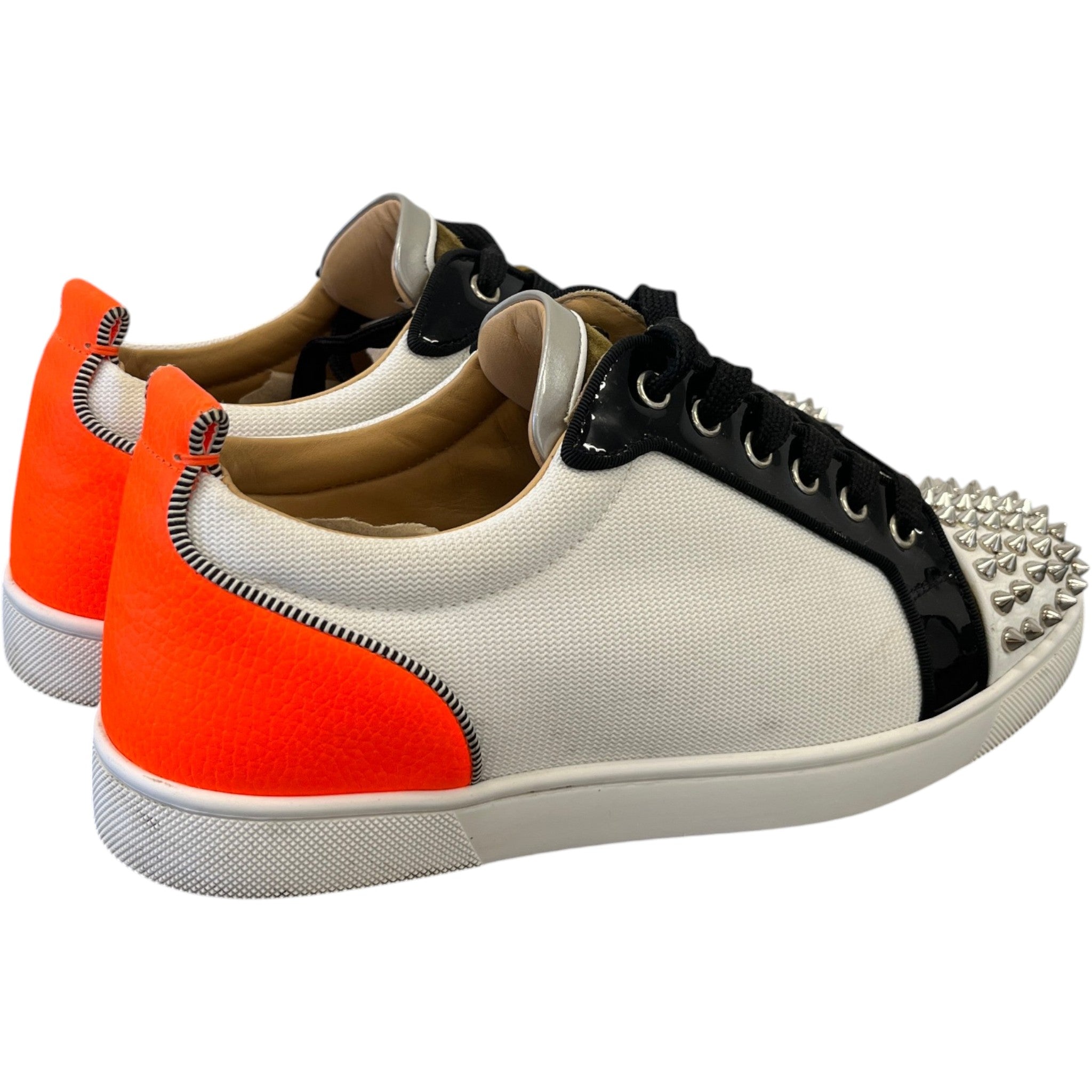 Men's Louis Spikes Flat Low Trainers White Size EU 40 / UK 6