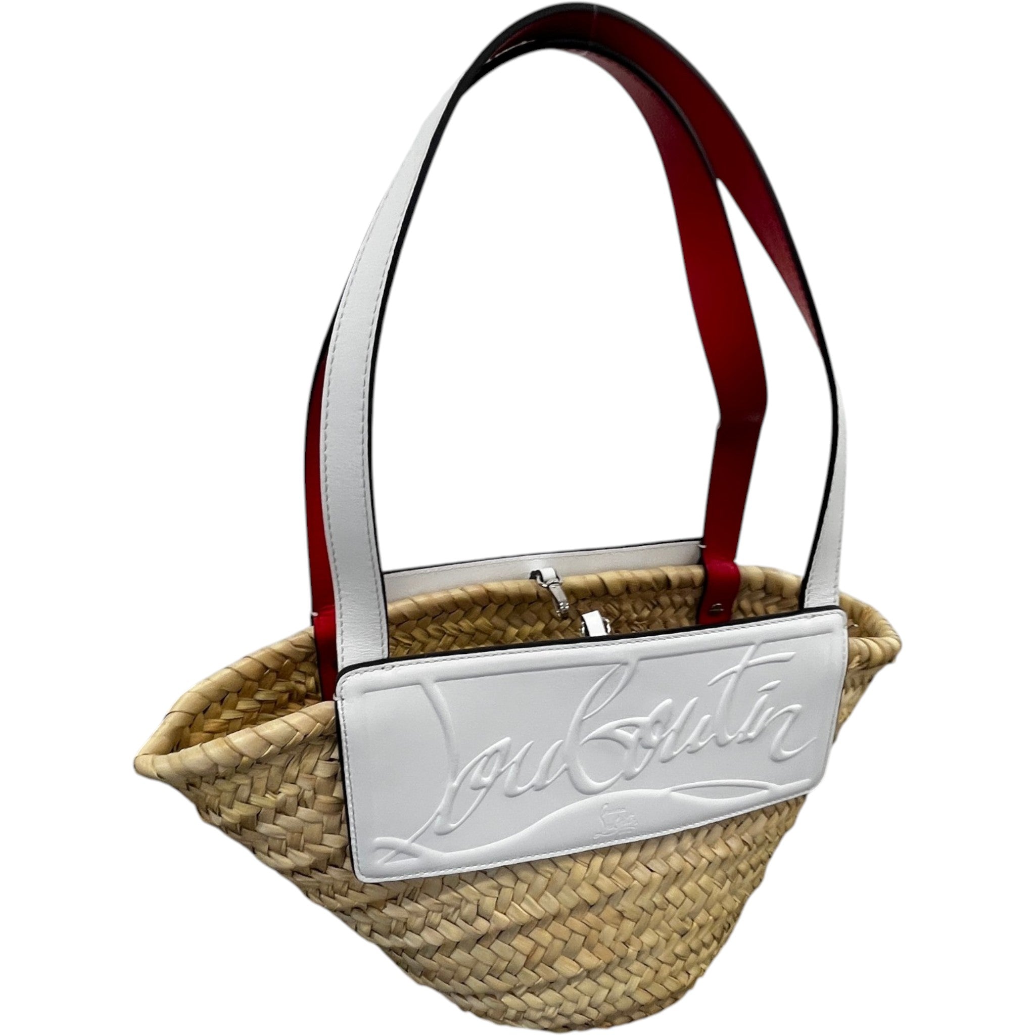 Women's Woven Straw Loubishore Tote Bag White