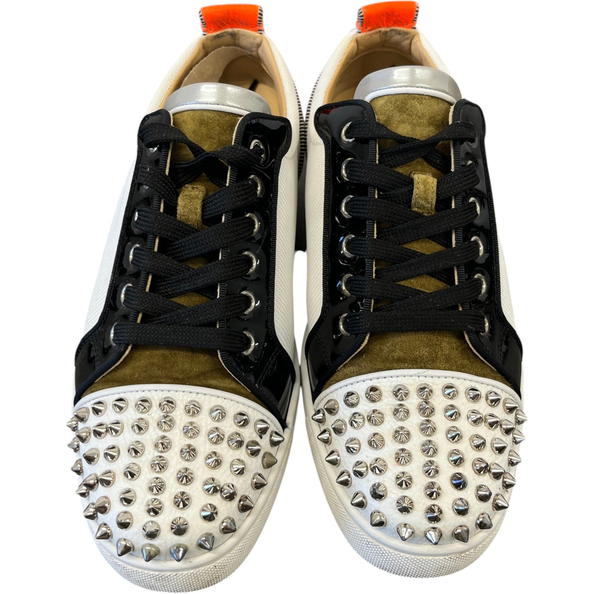 Men's Louis Spikes Flat Low Trainers White Size EU 40 / UK 6