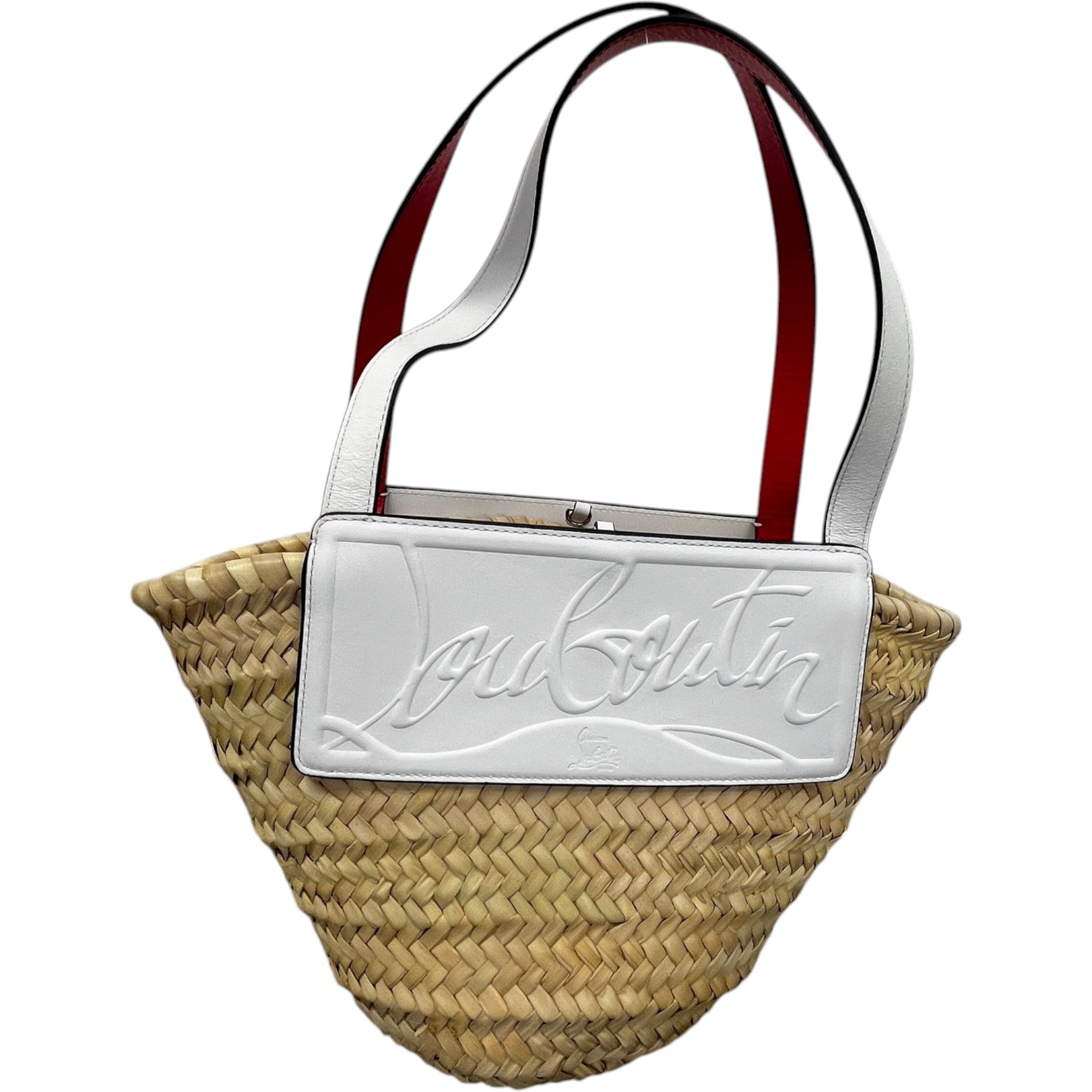 Women's Woven Straw Loubishore Tote Bag White