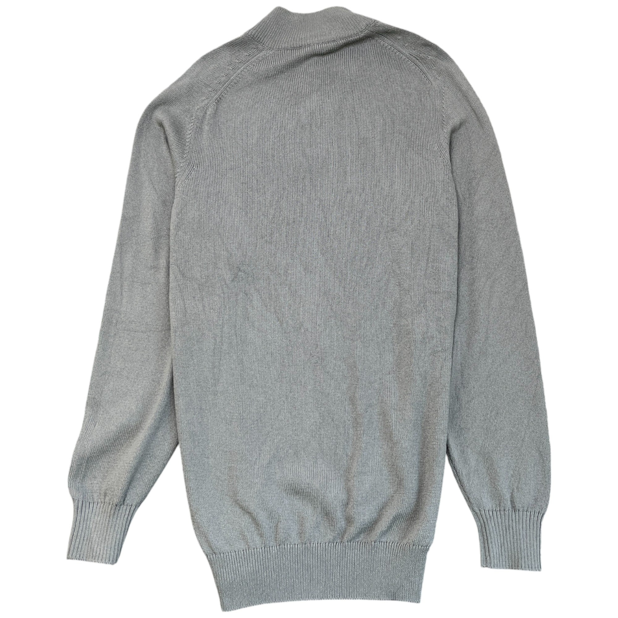 Men's Zip Turtle Jumper Grey Size IT 56 / UK XXXL