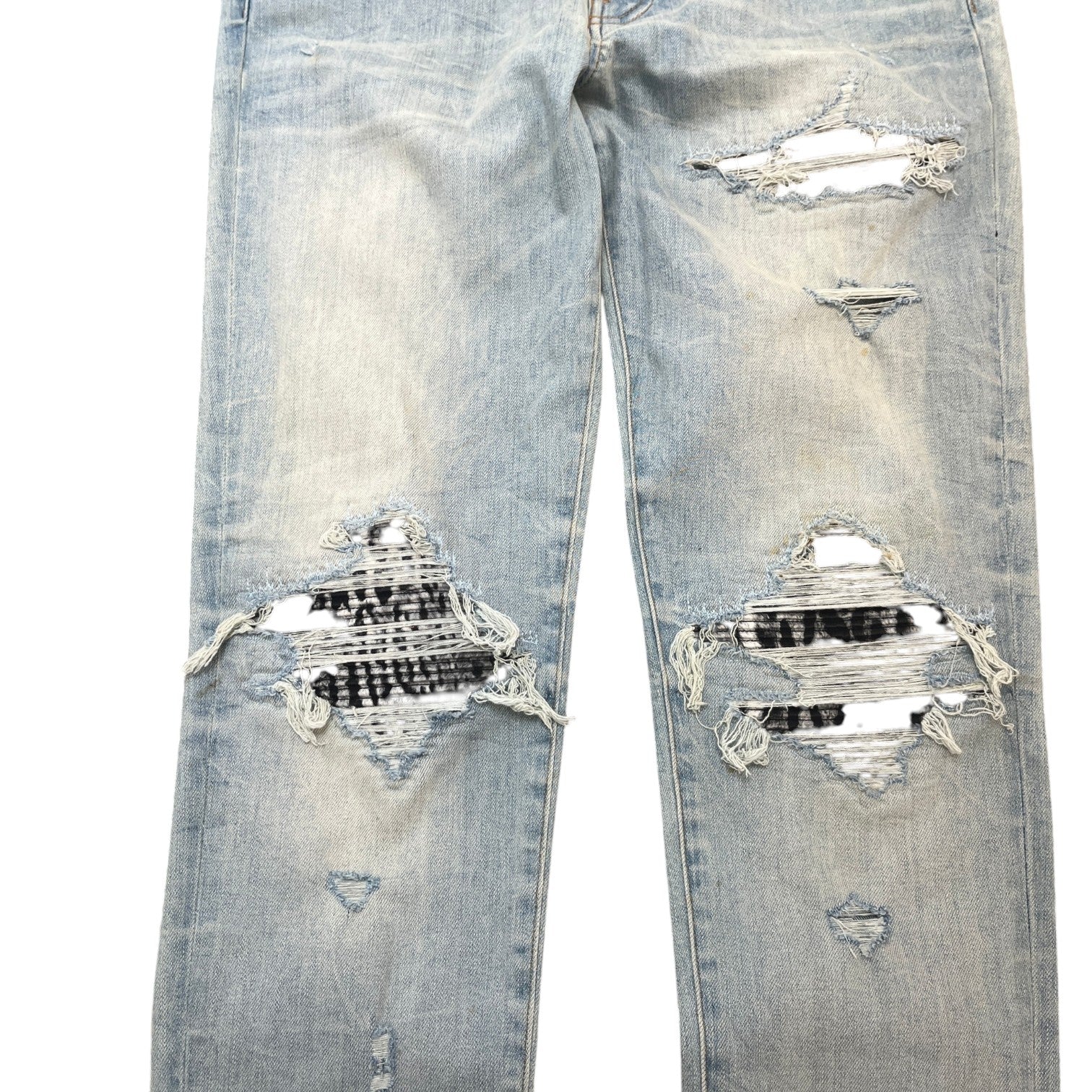 Men's Mx1 Distressed Jeans Blue Size Waist 32"