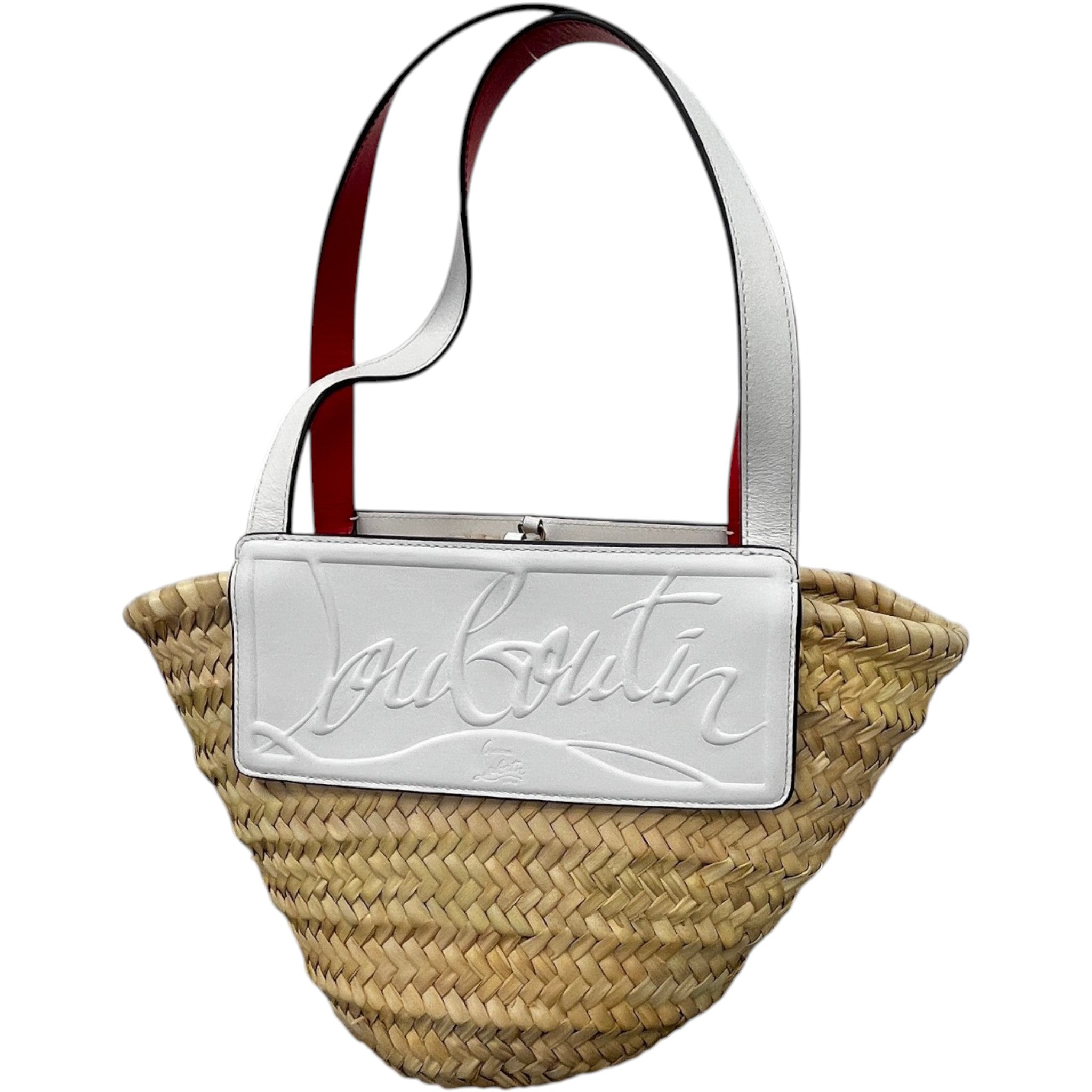 Women's Woven Straw Loubishore Tote Bag White