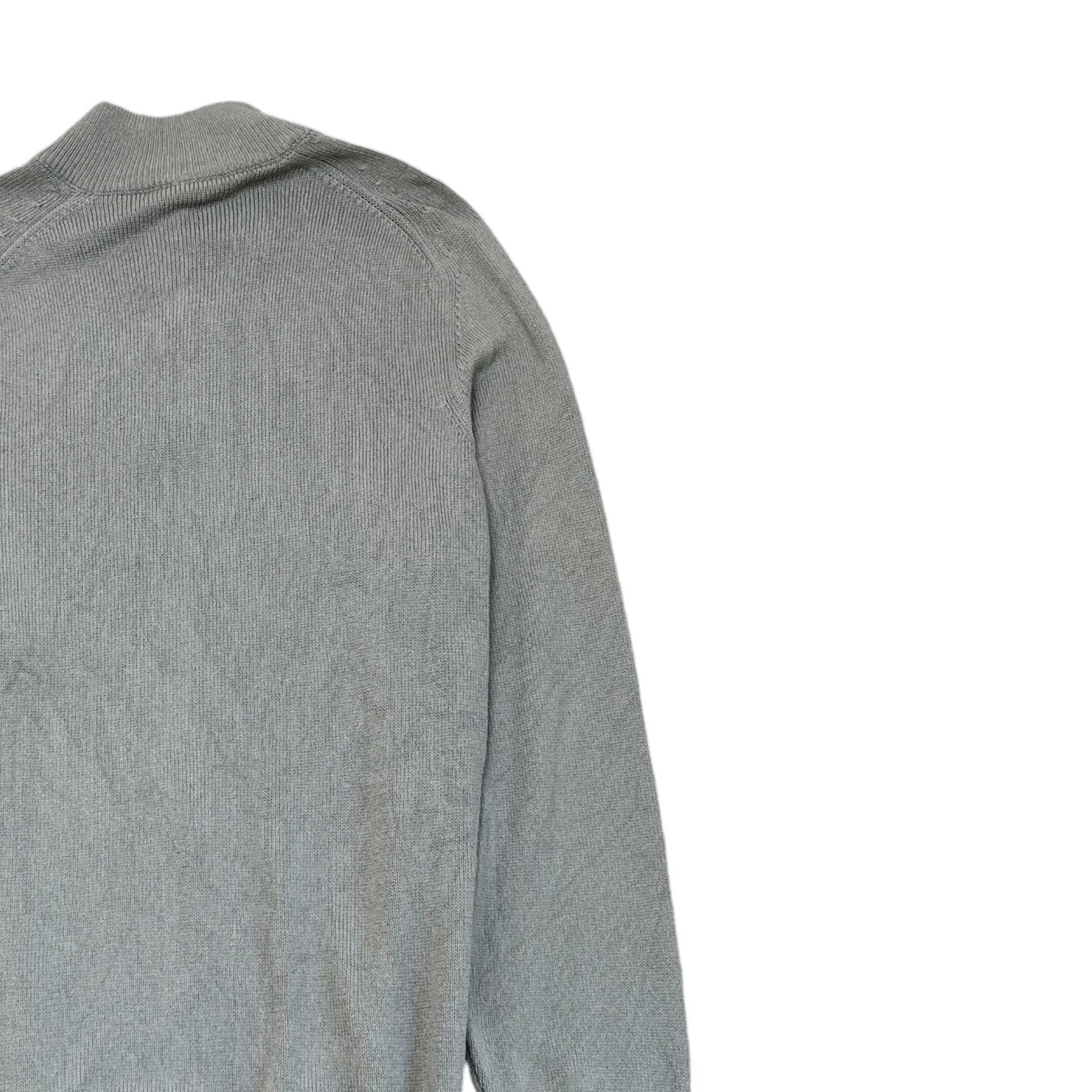 Men's Zip Turtle Jumper Grey Size IT 56 / UK XXXL