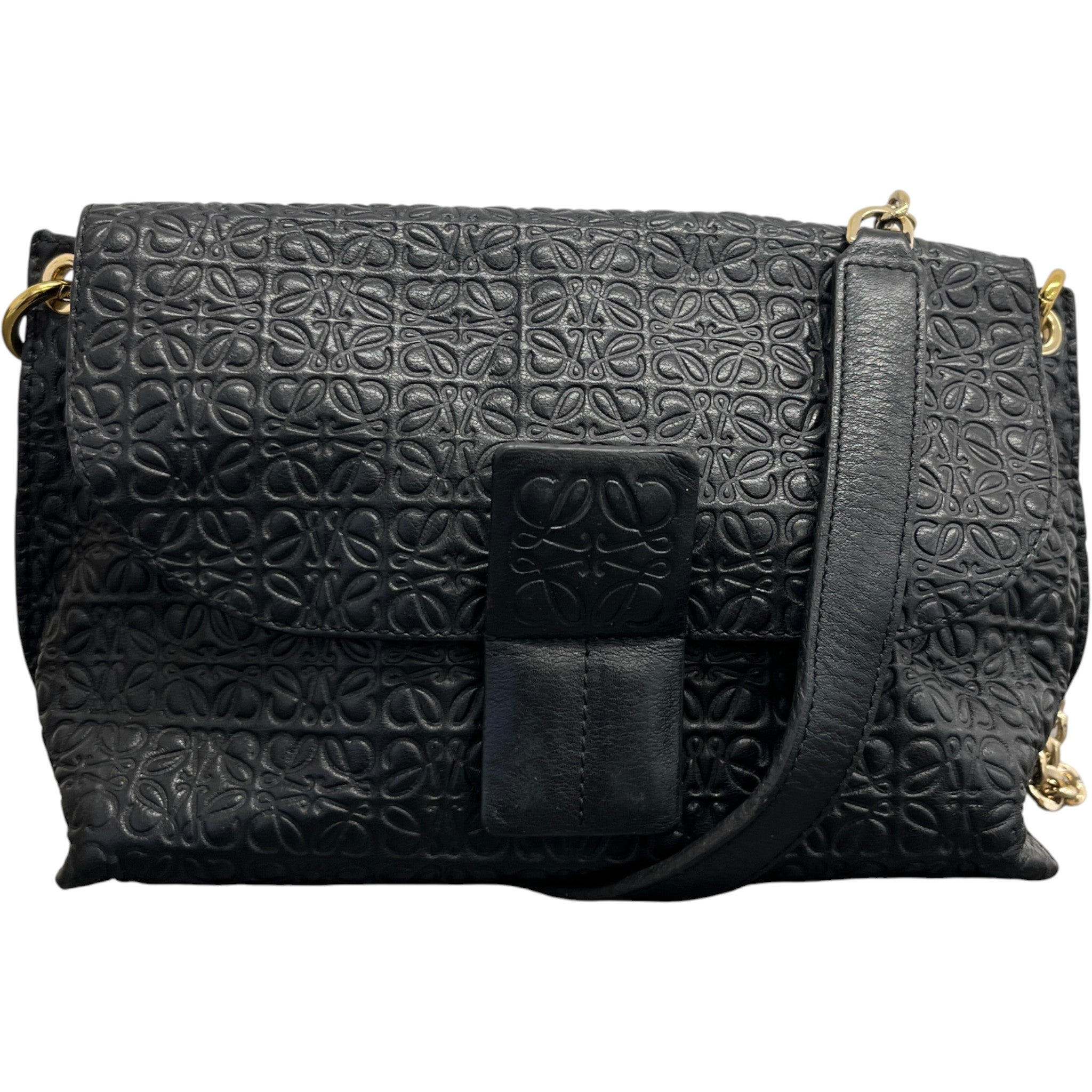 Women's Repeat Anagram Avenue Bag Black