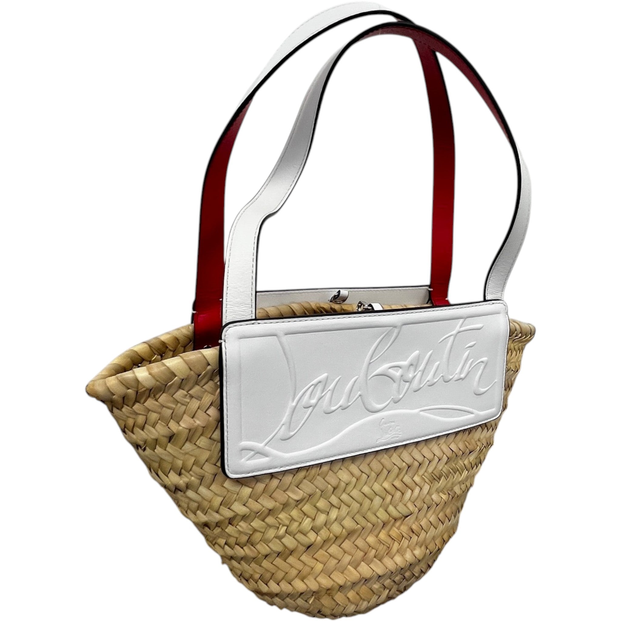 Women's Woven Straw Loubishore Tote Bag White