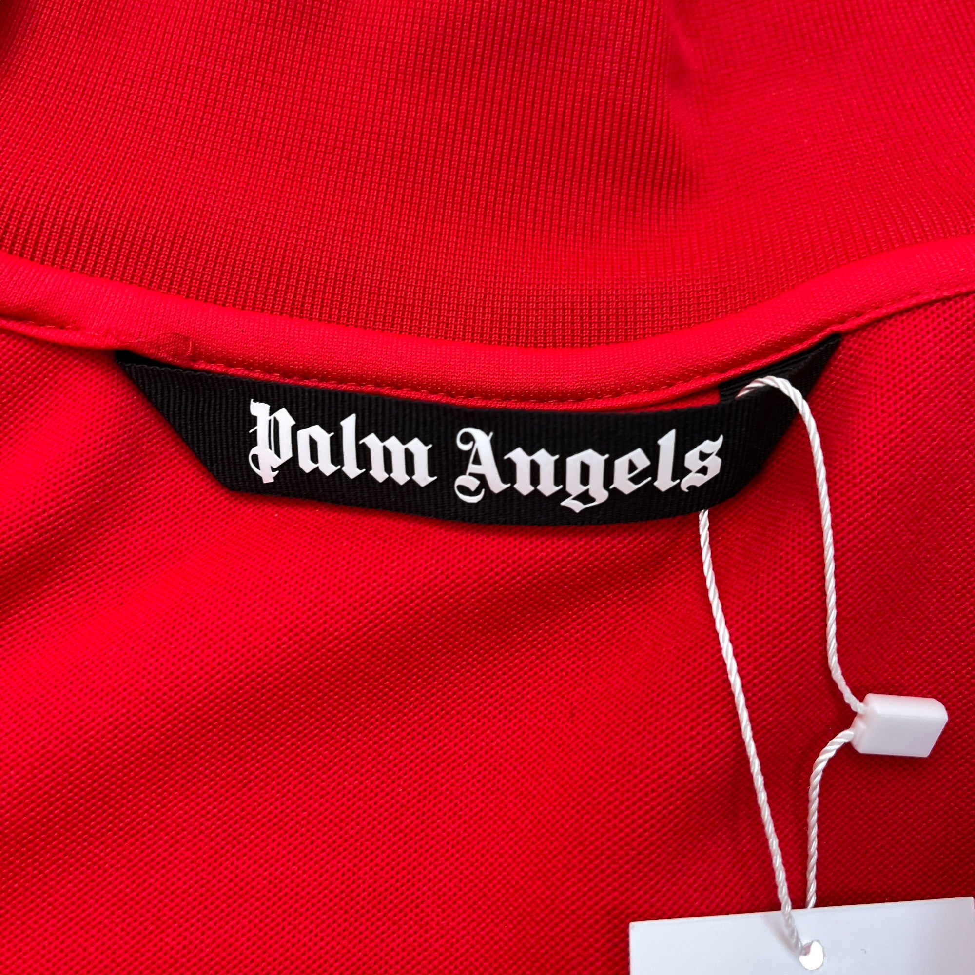 Men's Printed Logo Track Jacket Red Size M