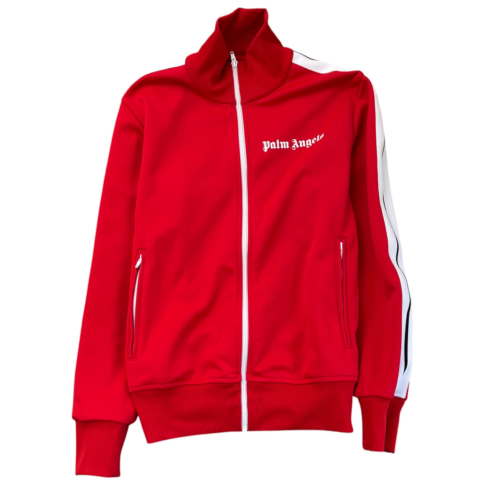 Men's Printed Logo Track Jacket Red Size M