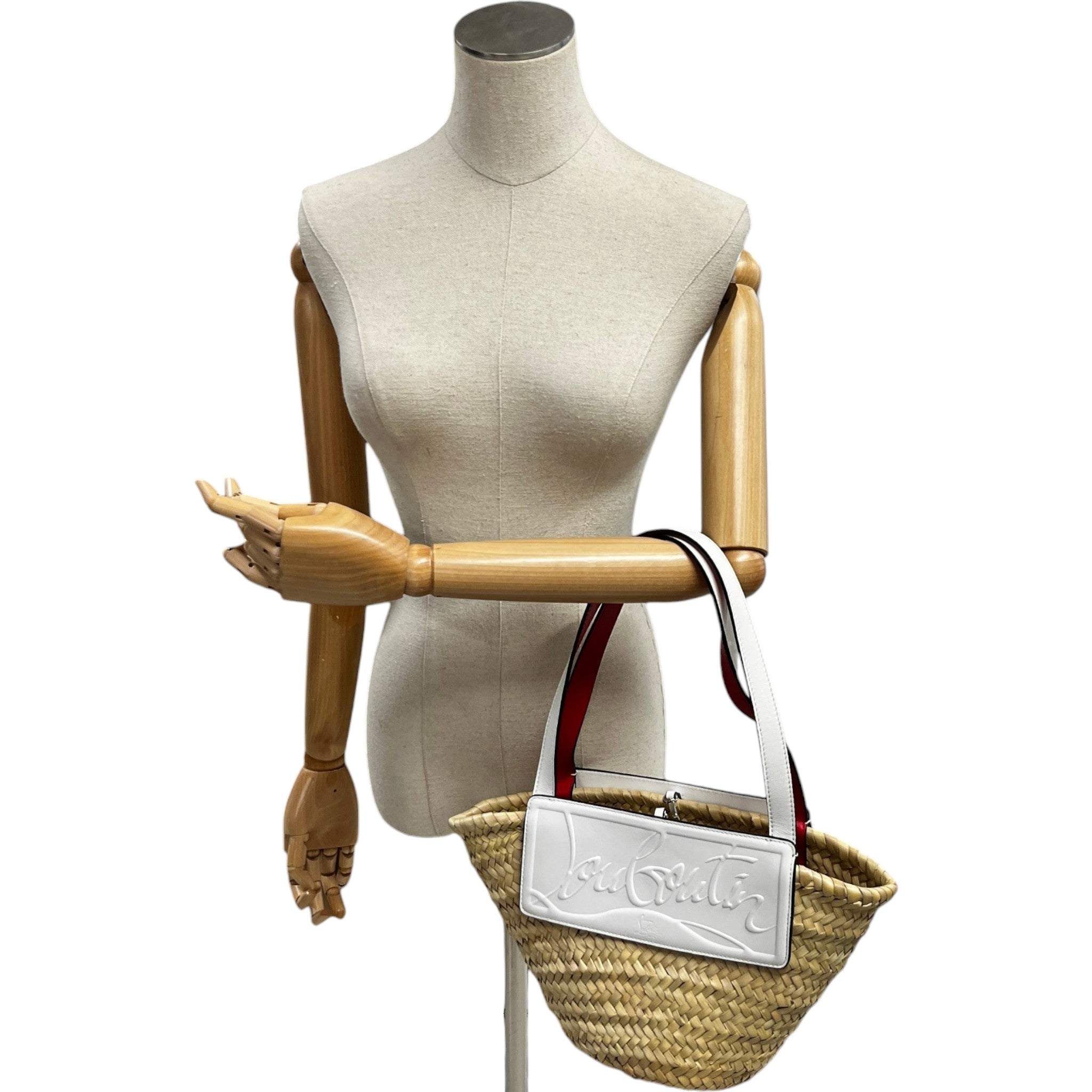 Women's Woven Straw Loubishore Tote Bag White