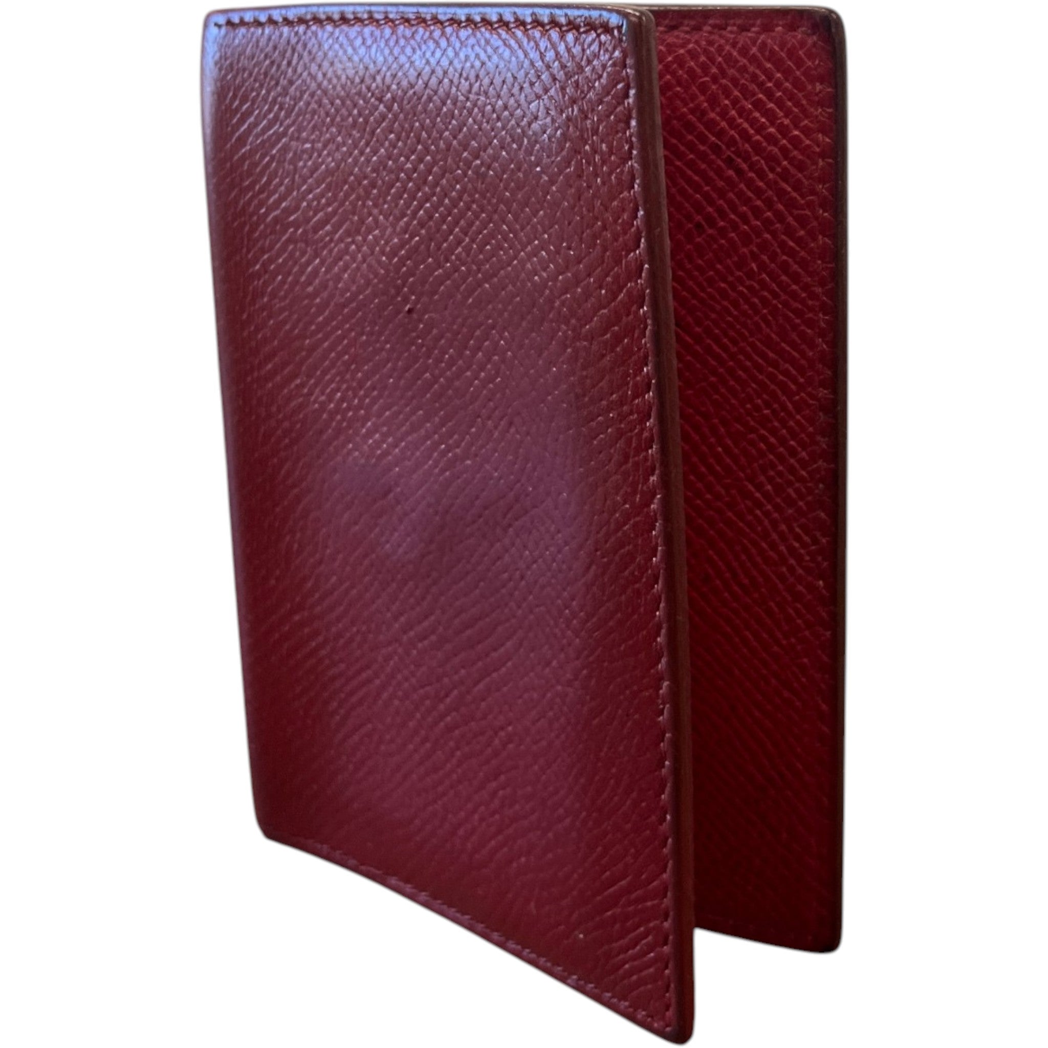 Men's Simple Mini Agenda Wallet Burgundy