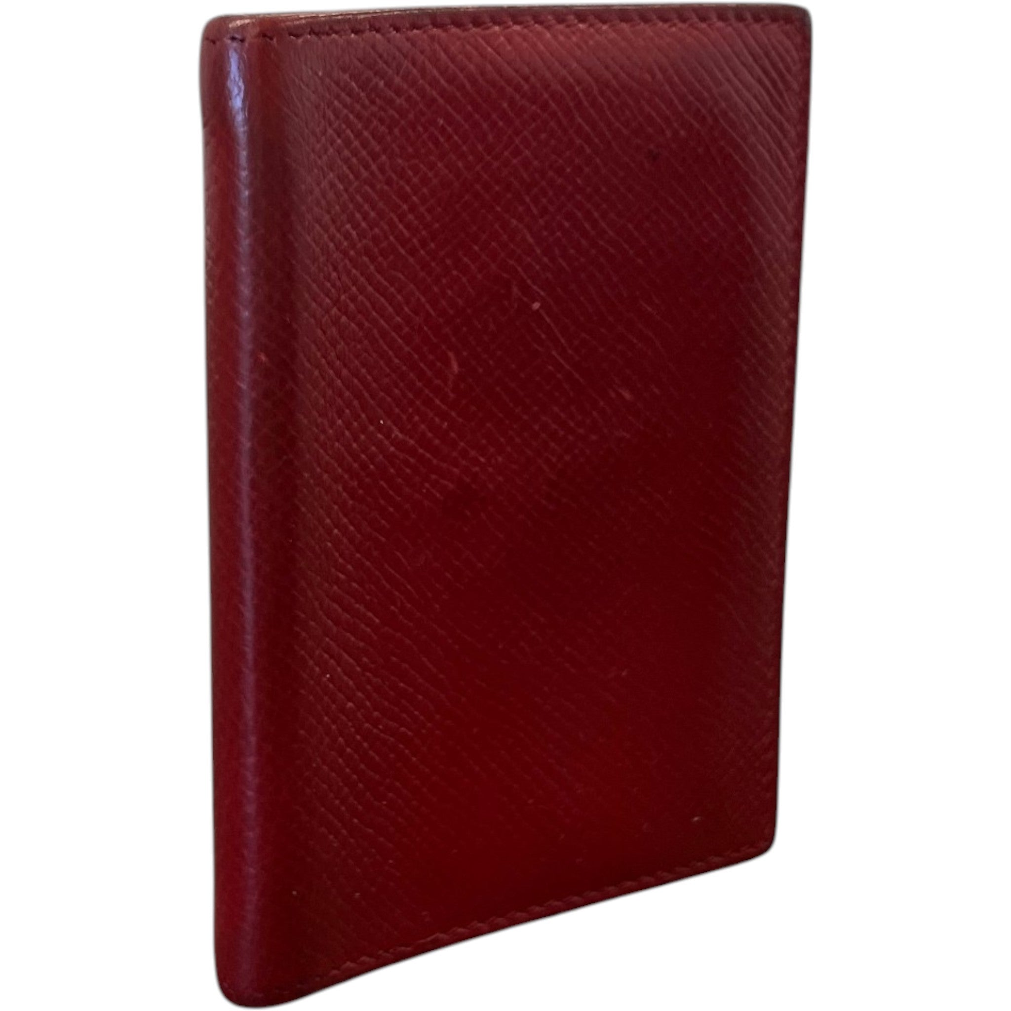 Men's Simple Mini Agenda Wallet Burgundy