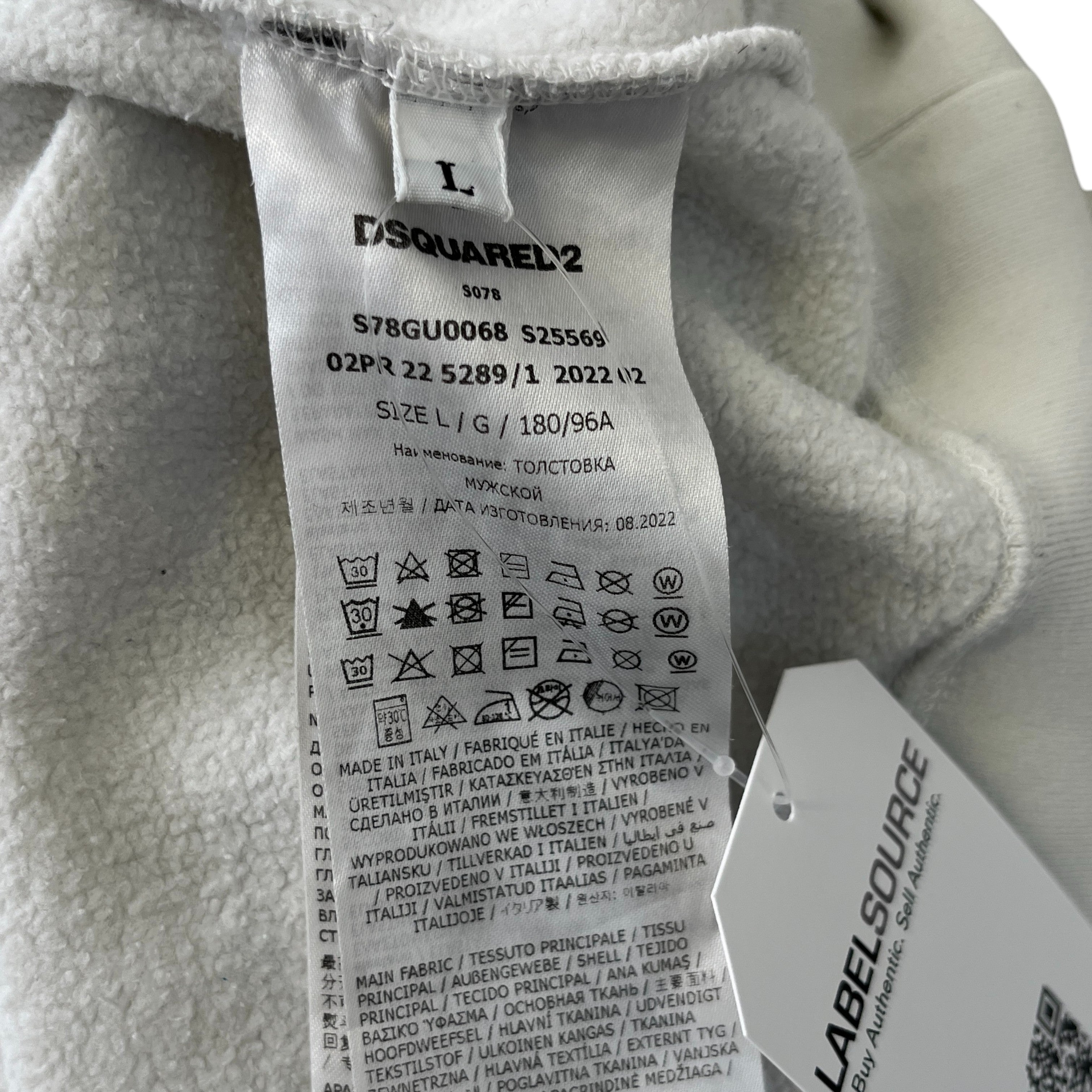 Men's Planet Logo Hoodie White Size L