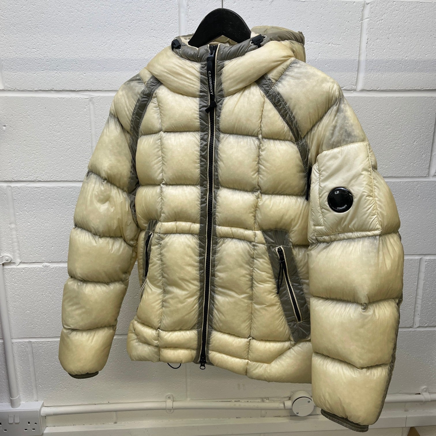 Men's D.D Shell Lens Down Jacket Beige Size S