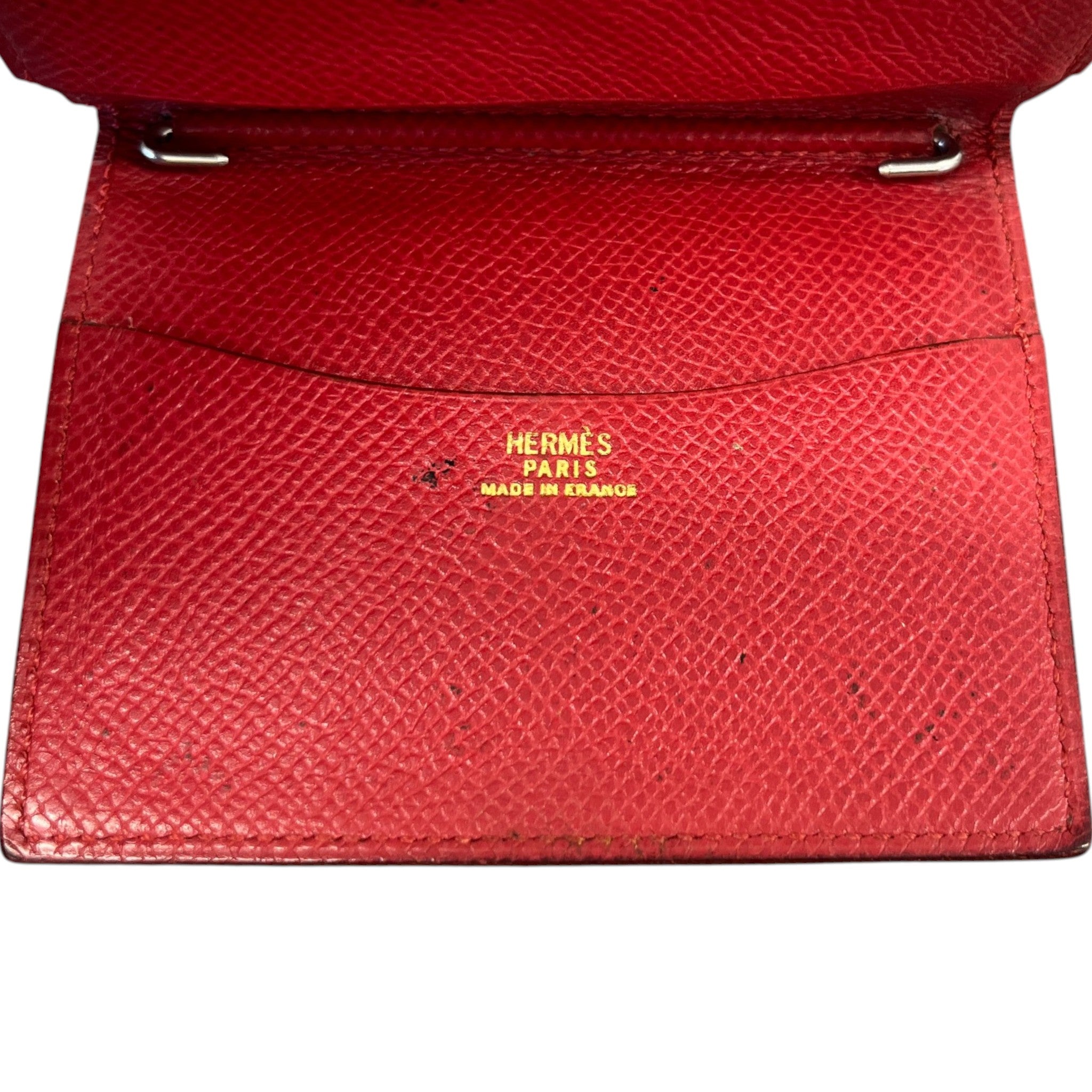 Men's Simple Mini Agenda Wallet Burgundy