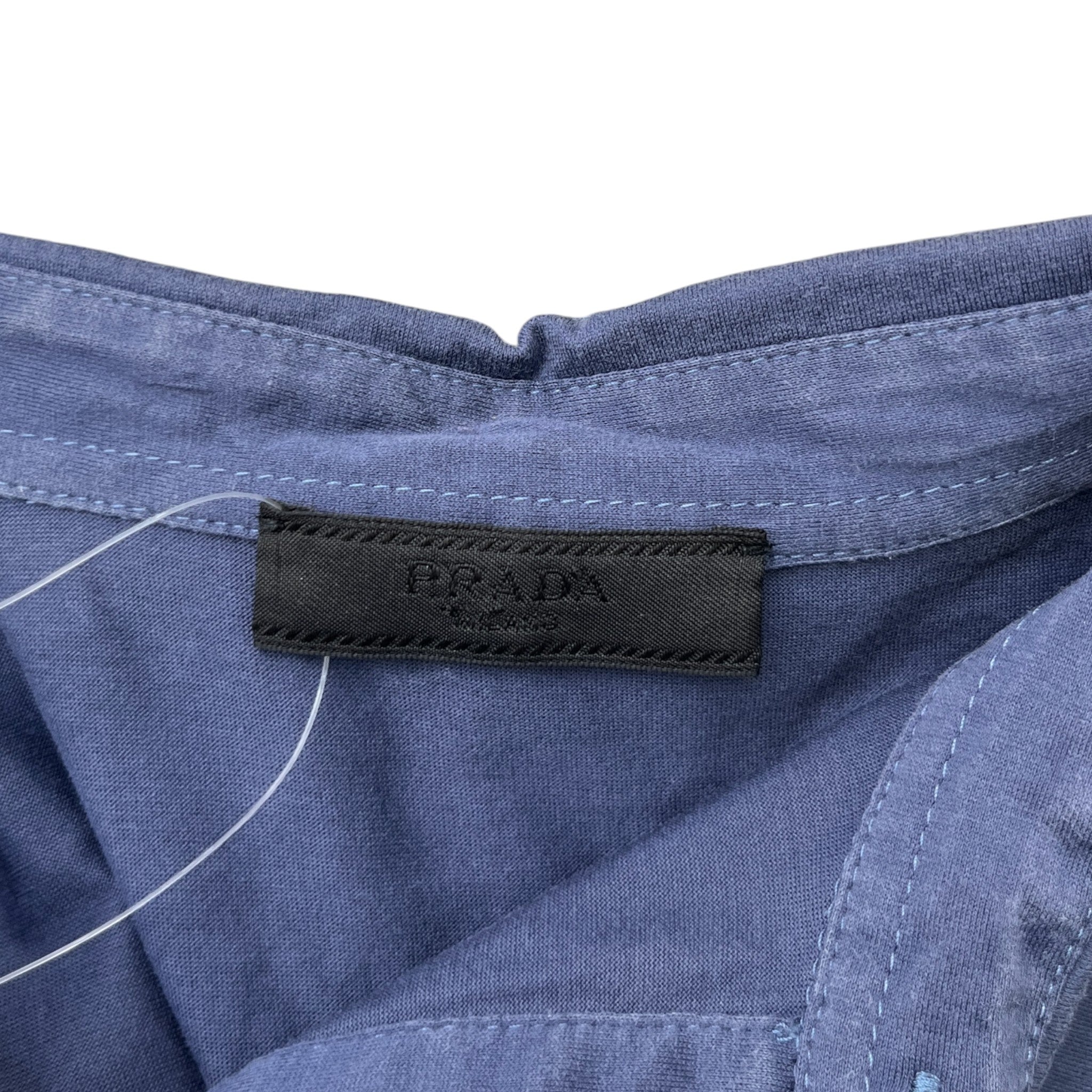 Men's Embroidered Logo Polo Shirt Blue Size M