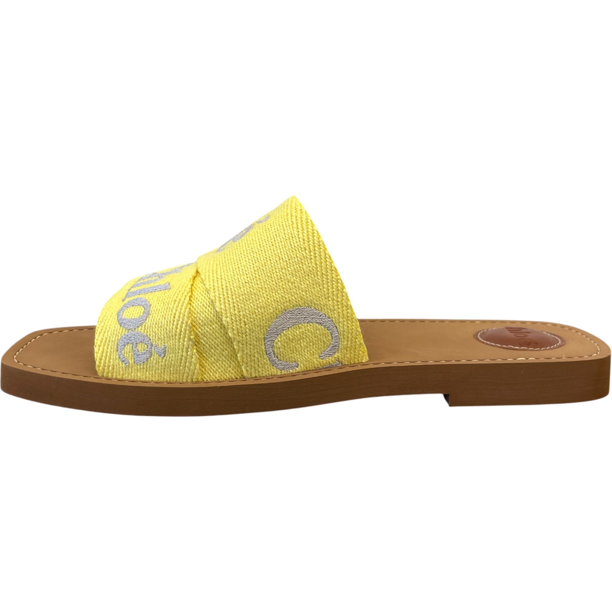 Women's Woody Logo Slides Yellow Size EU 40 / UK 7