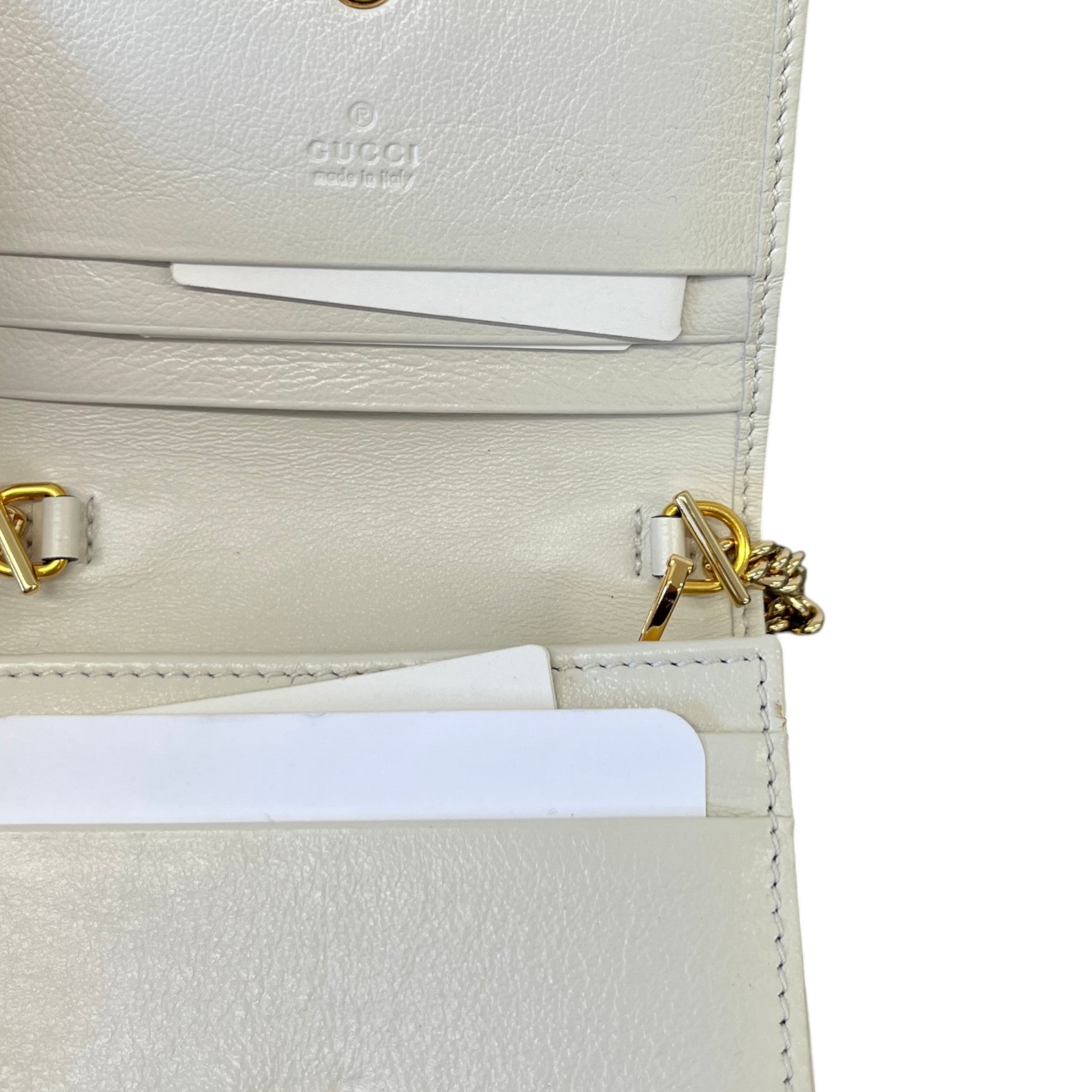 Women's Rajah Chain Card Case Wallet Cream