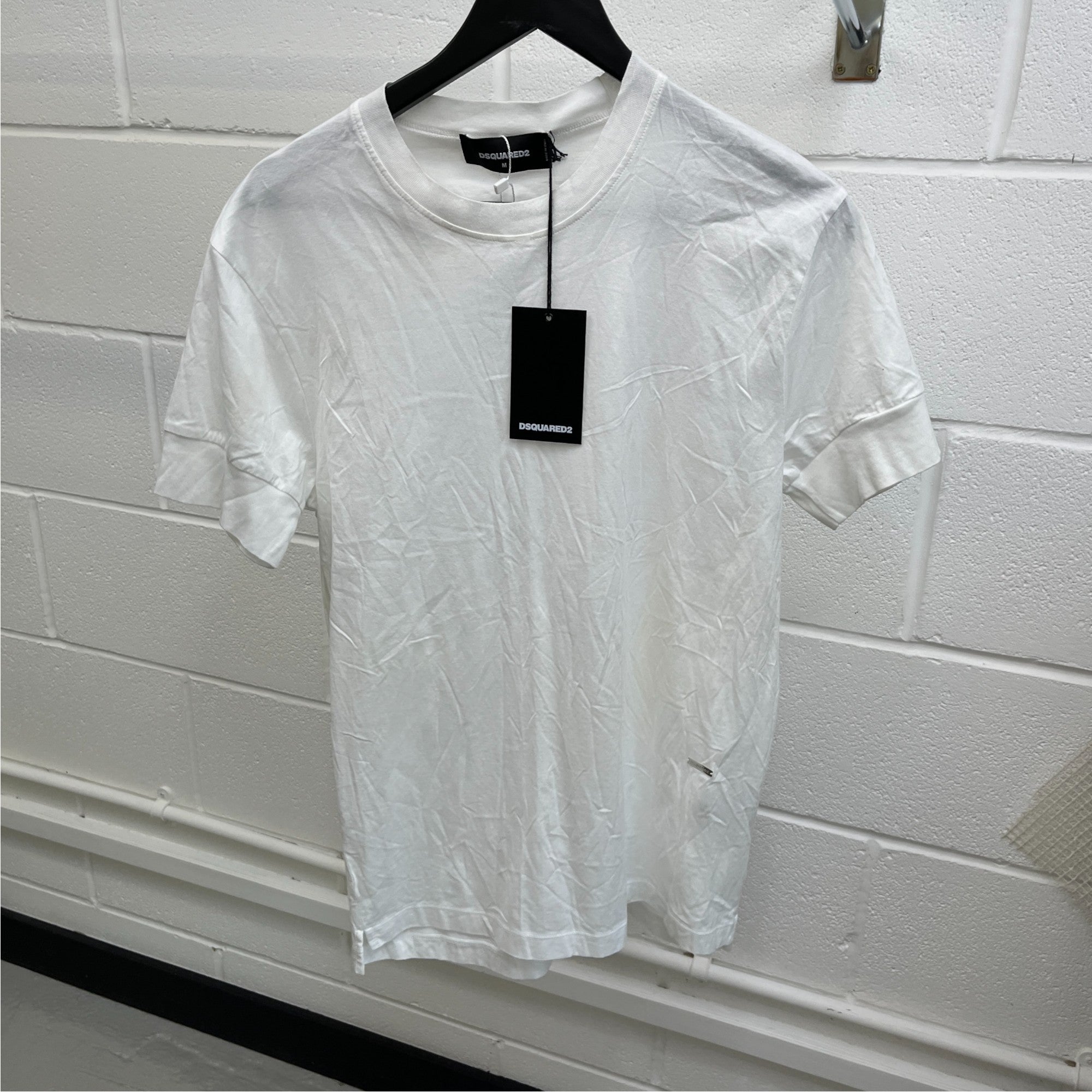 Men's Plaque Logo T-Shirt White Size M