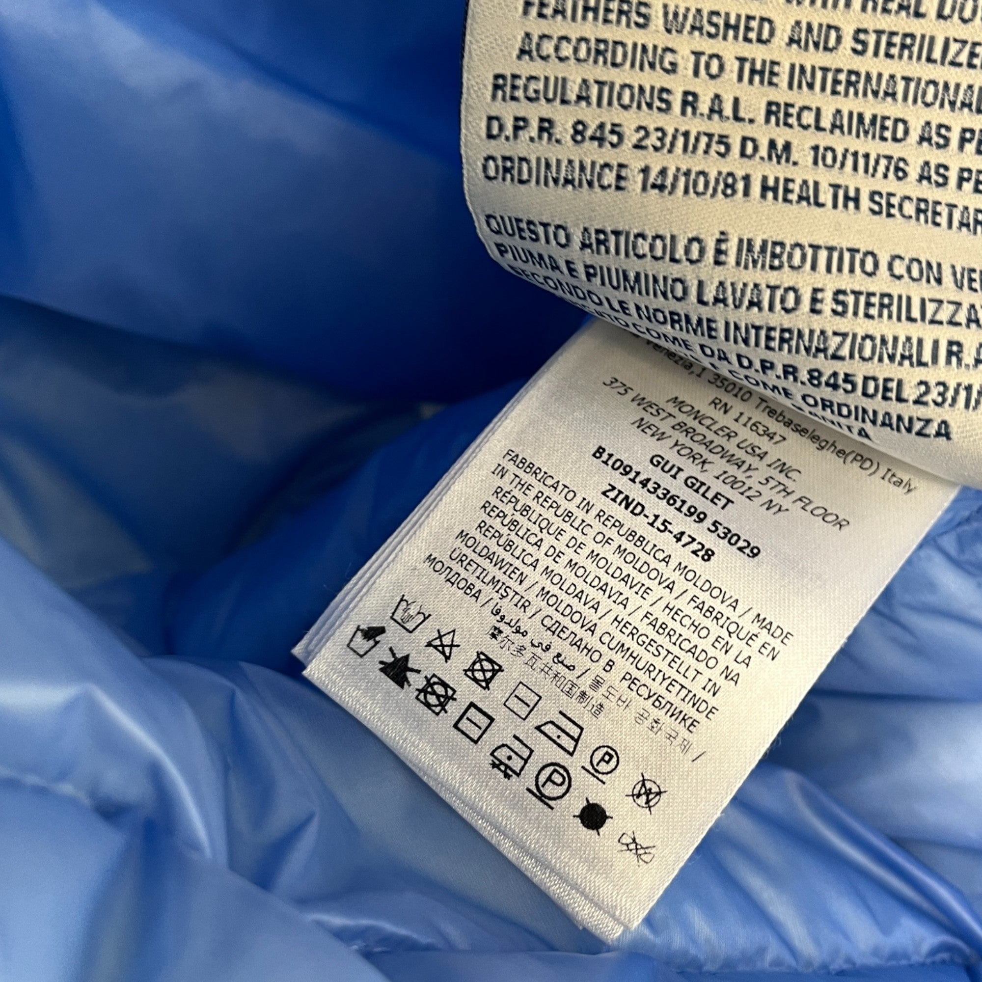 Men's Gui Gilet Blue Size 0/XS