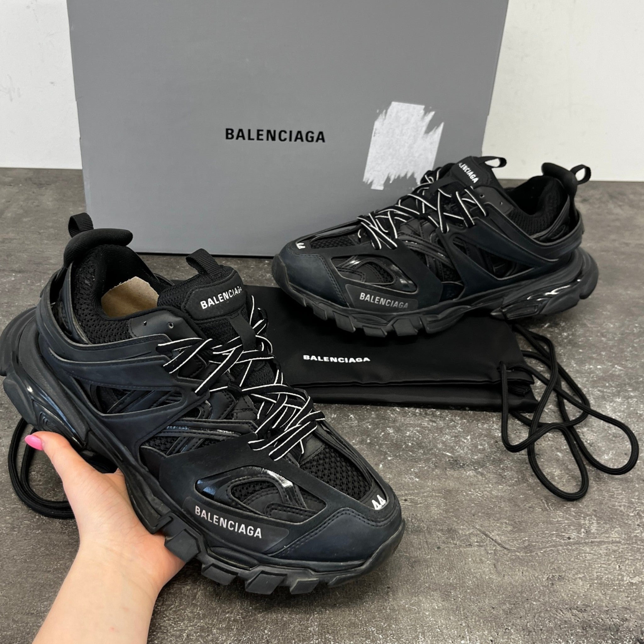Men's Tracks Low Trainers Black Size EU 44 / UK 10