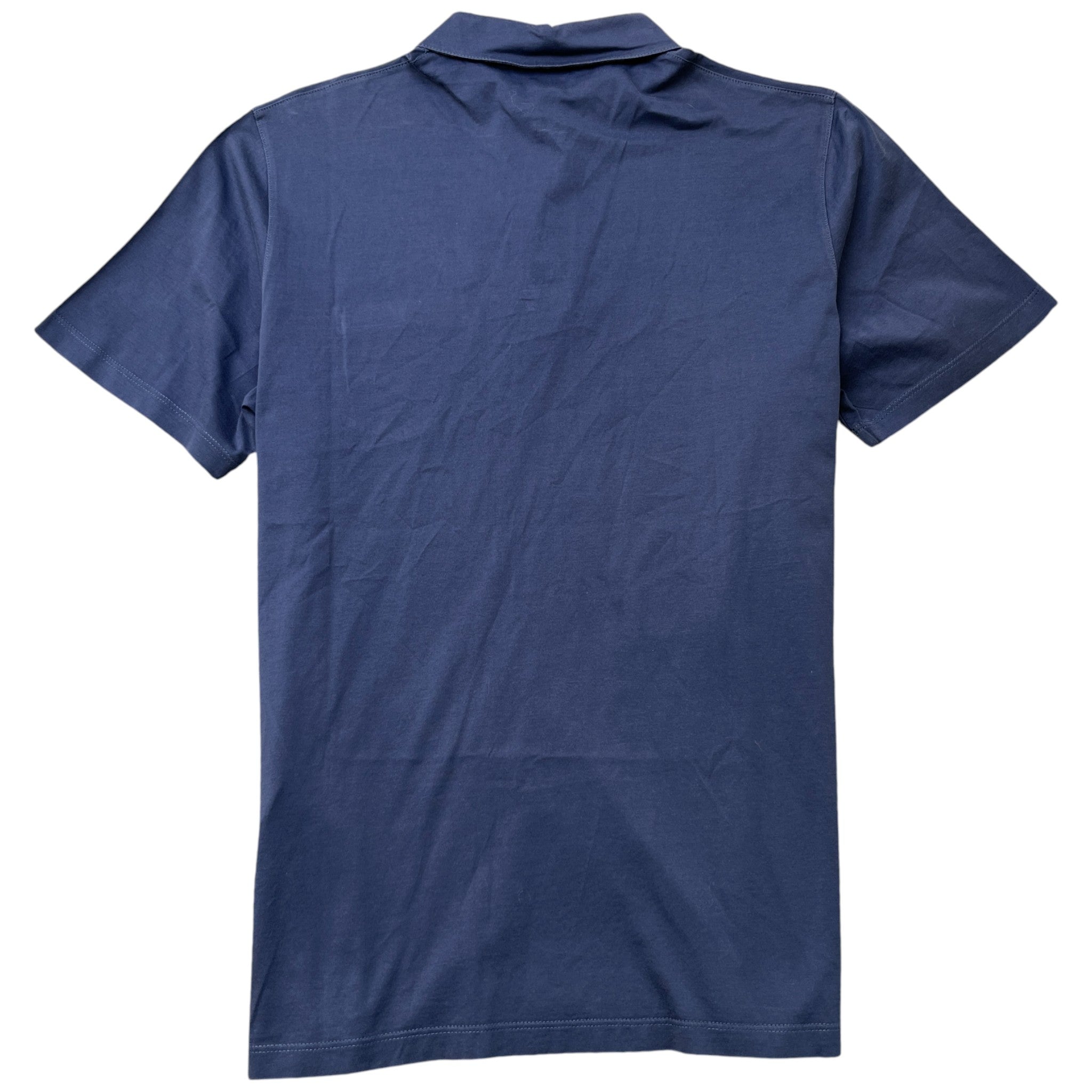 Men's Embroidered Logo Polo Shirt Blue Size M