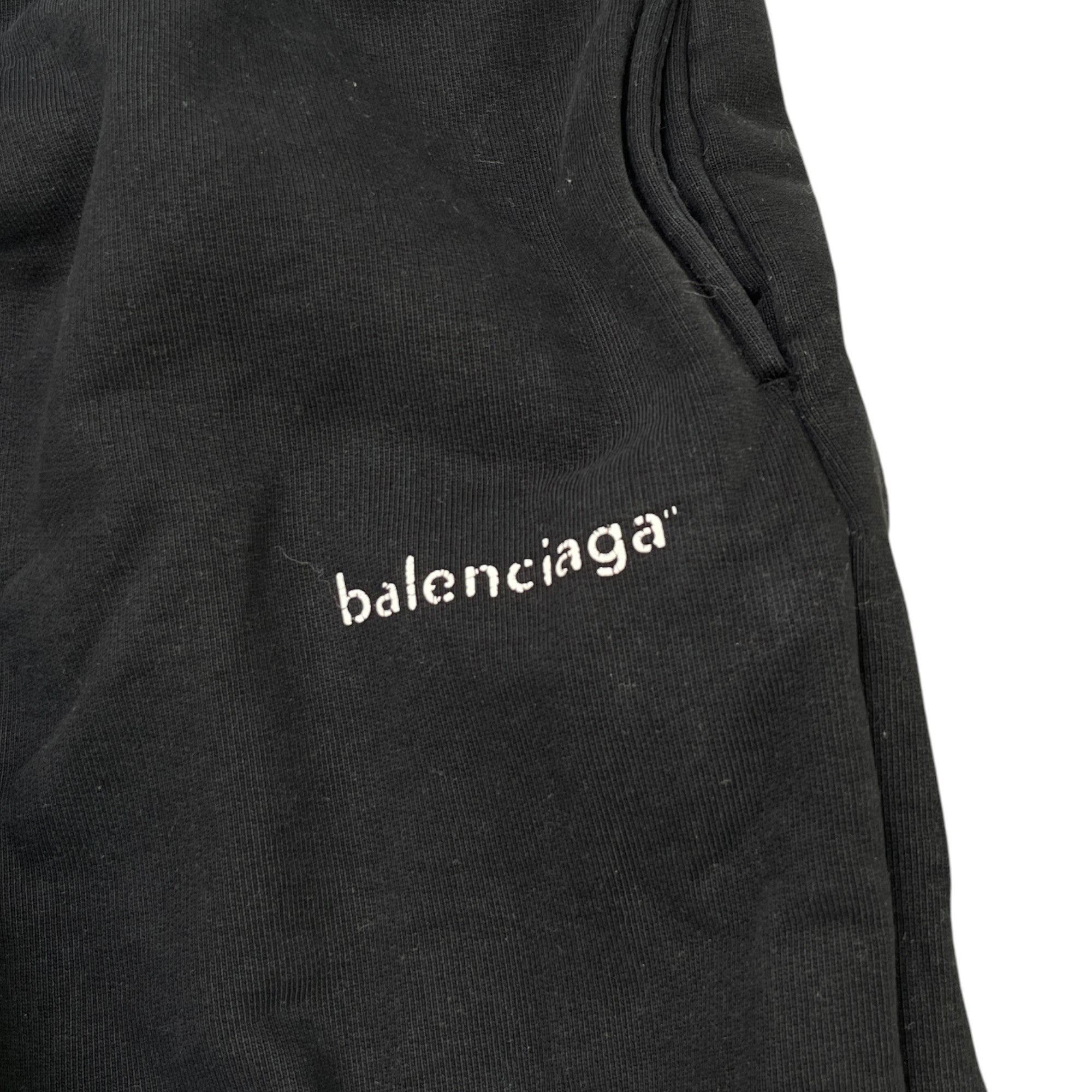Men's Logo Print Joggers Black Size XS