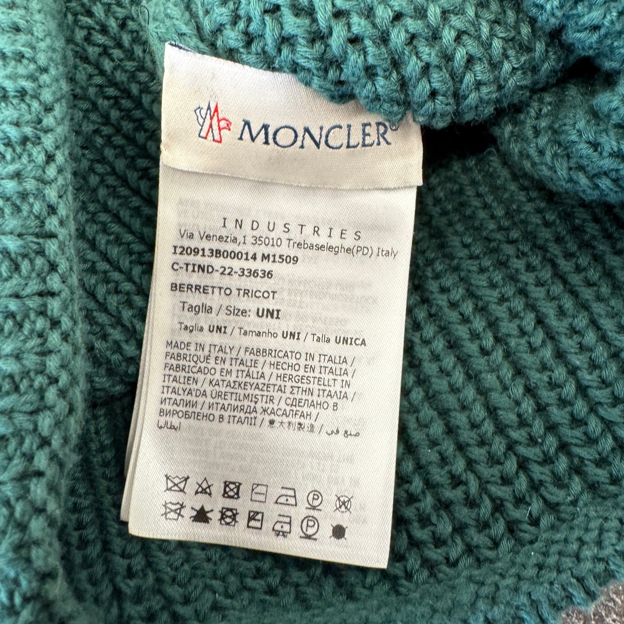 Men's Berretto Tricot Beanie Hat Green