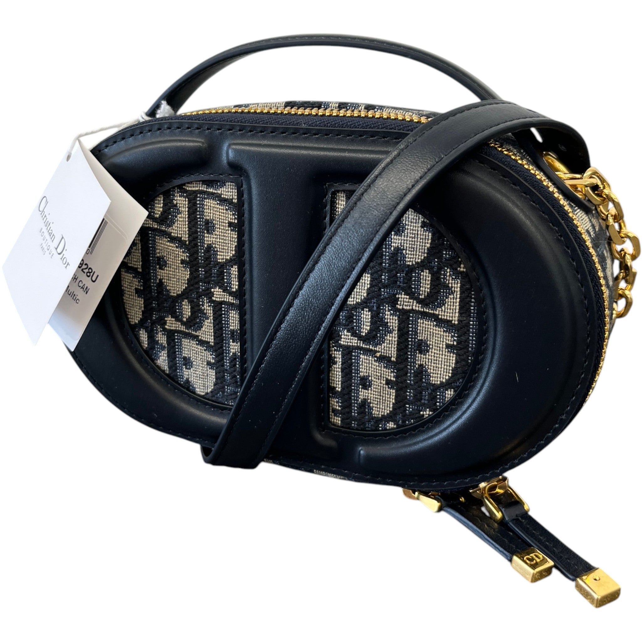 Women's Cd Signature Oval Camera Bag Navy