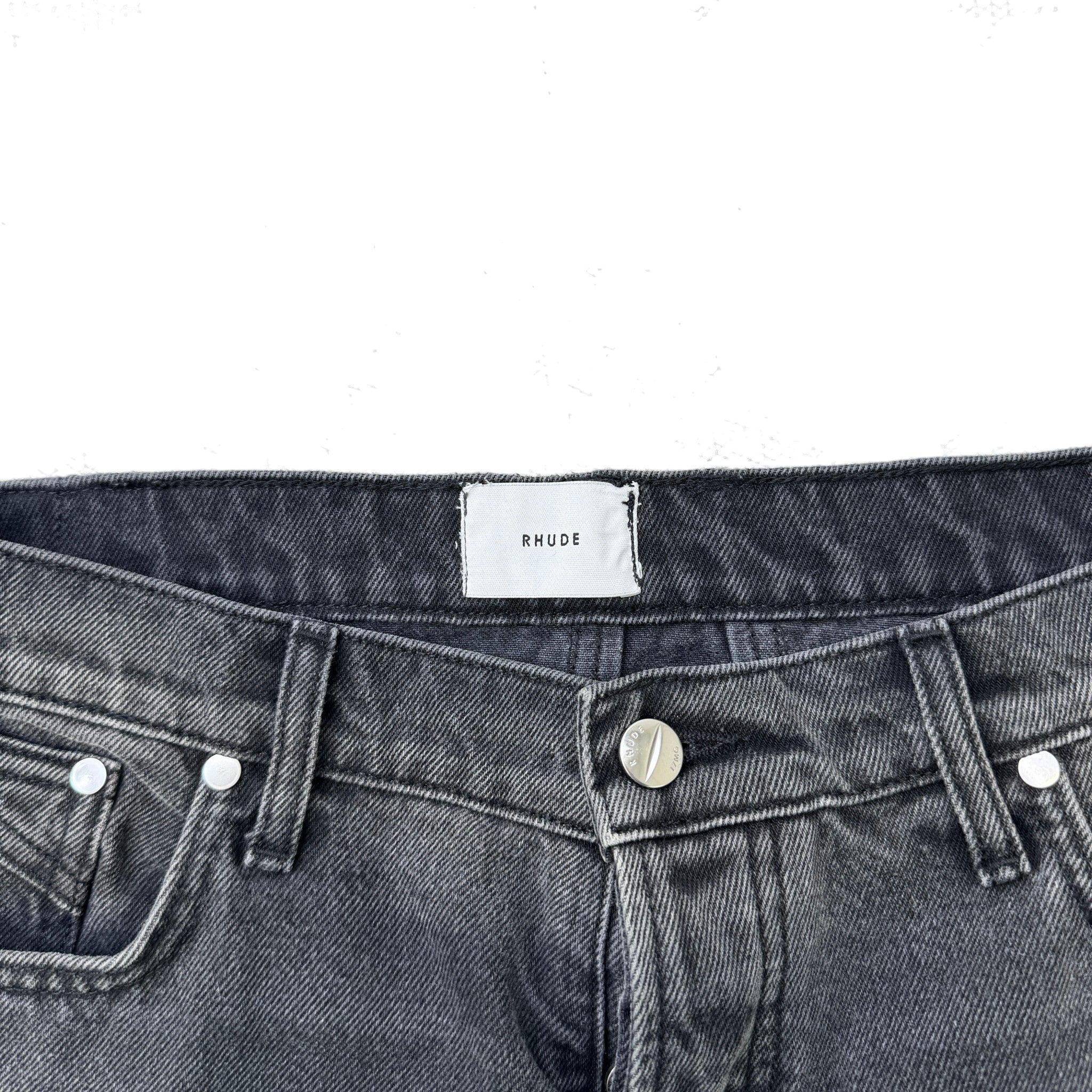 Men's 90S Wide Leg Washed Jeans Black Size Waist 34"