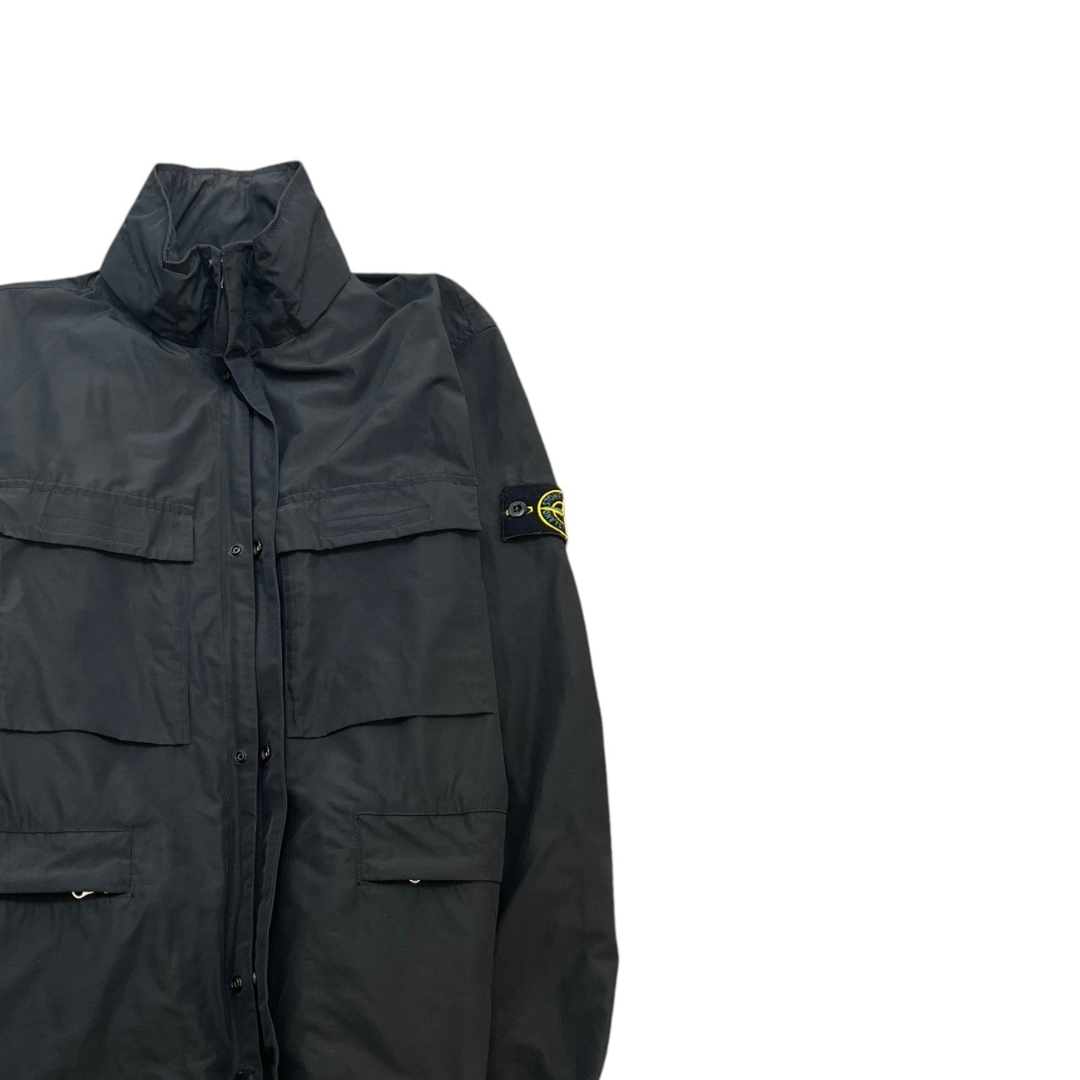 Men's Applique Logo Micro Reps Jacket Black Size M