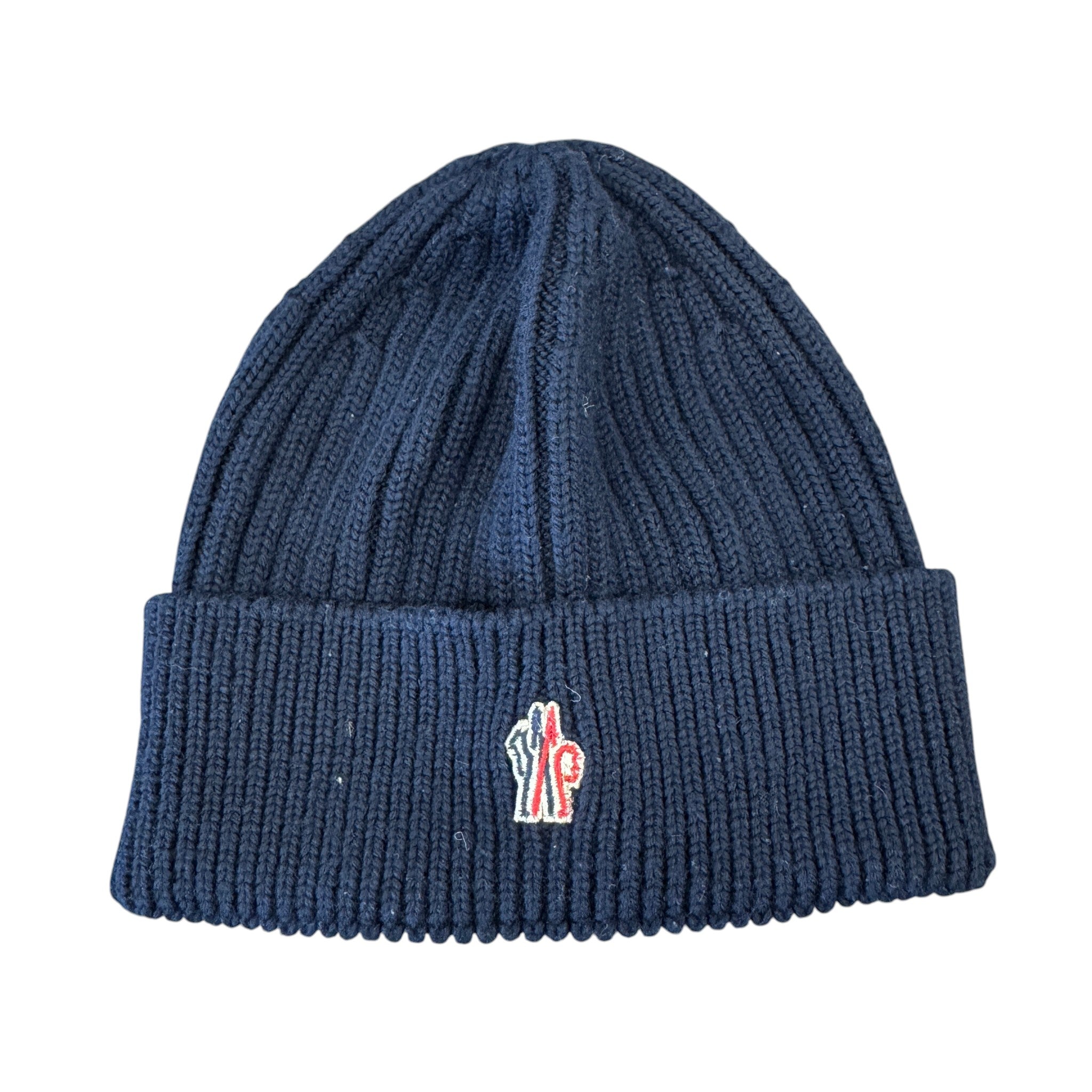 Men's Logo Patch Beanie Hat Navy