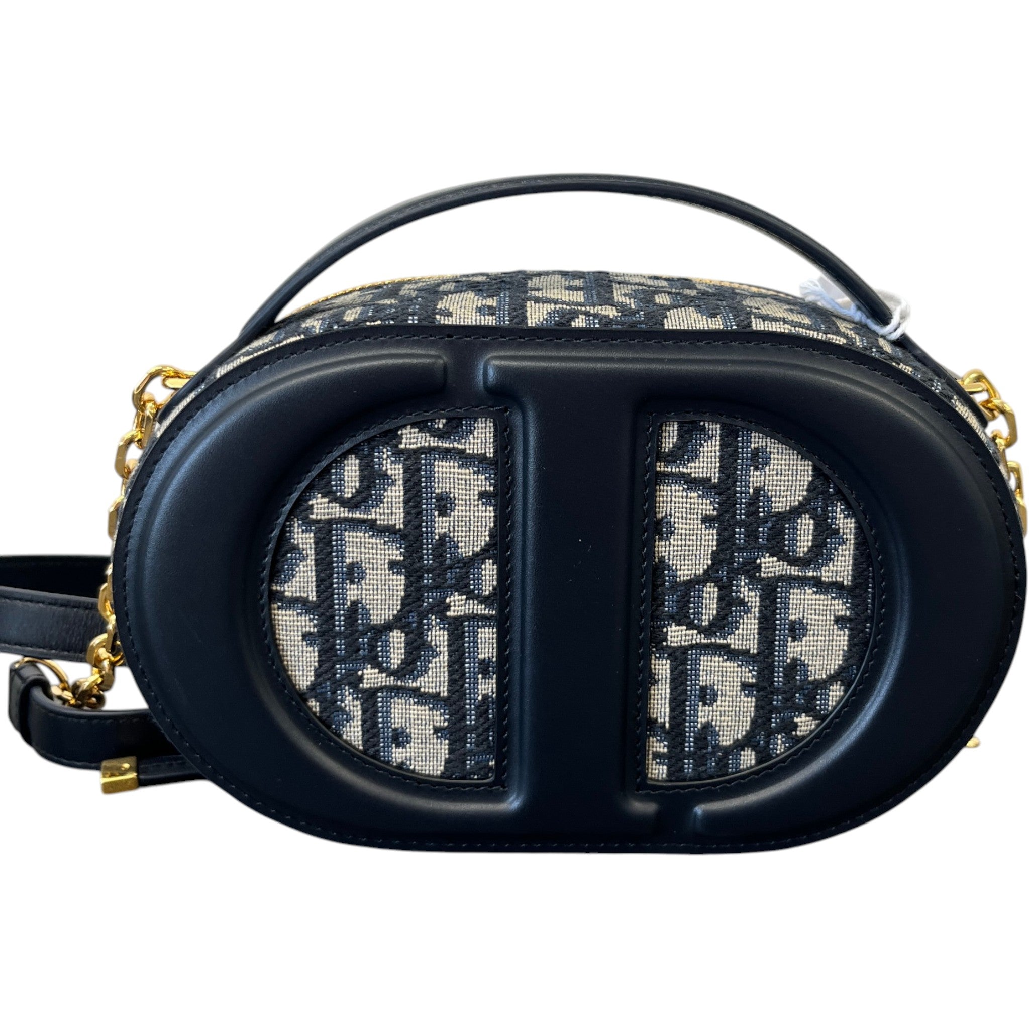 Women's Cd Signature Oval Camera Bag Navy