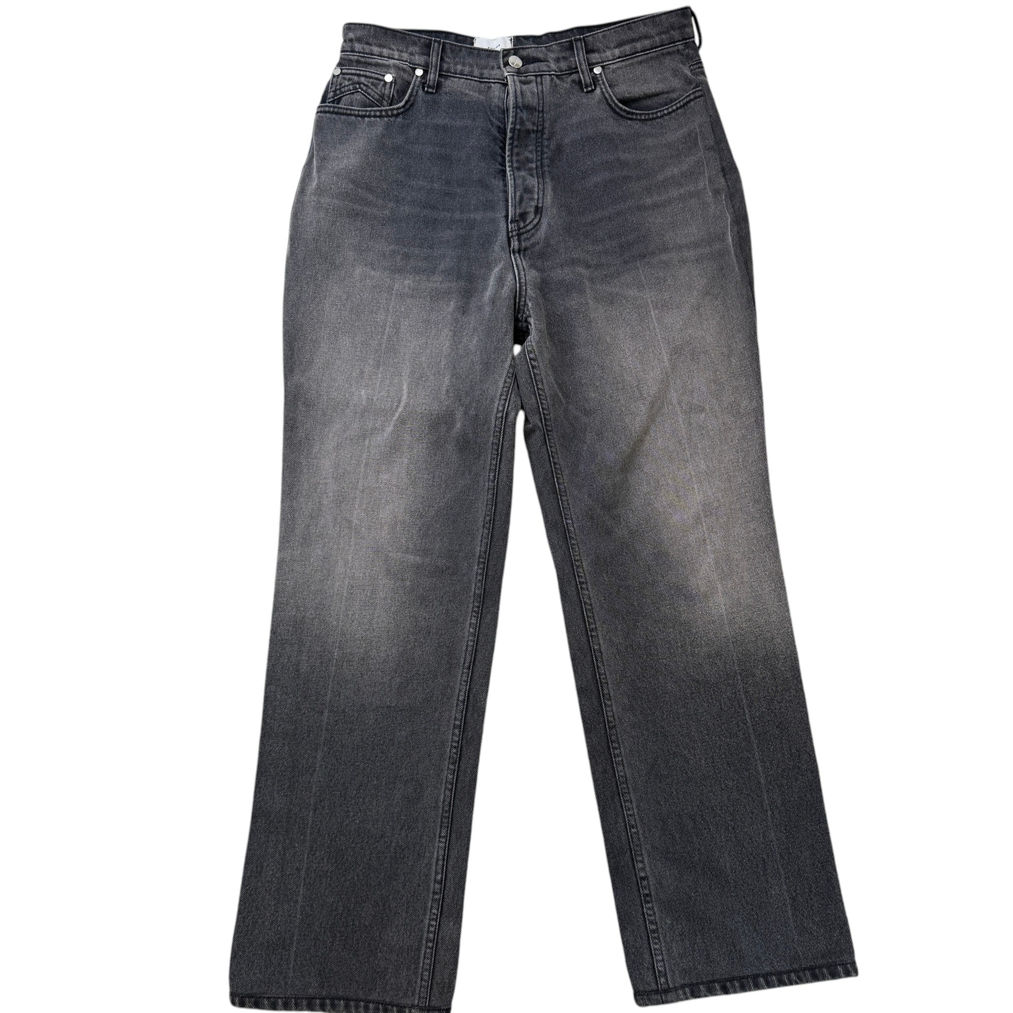 Men's 90S Wide Leg Washed Jeans Black Size Waist 34"