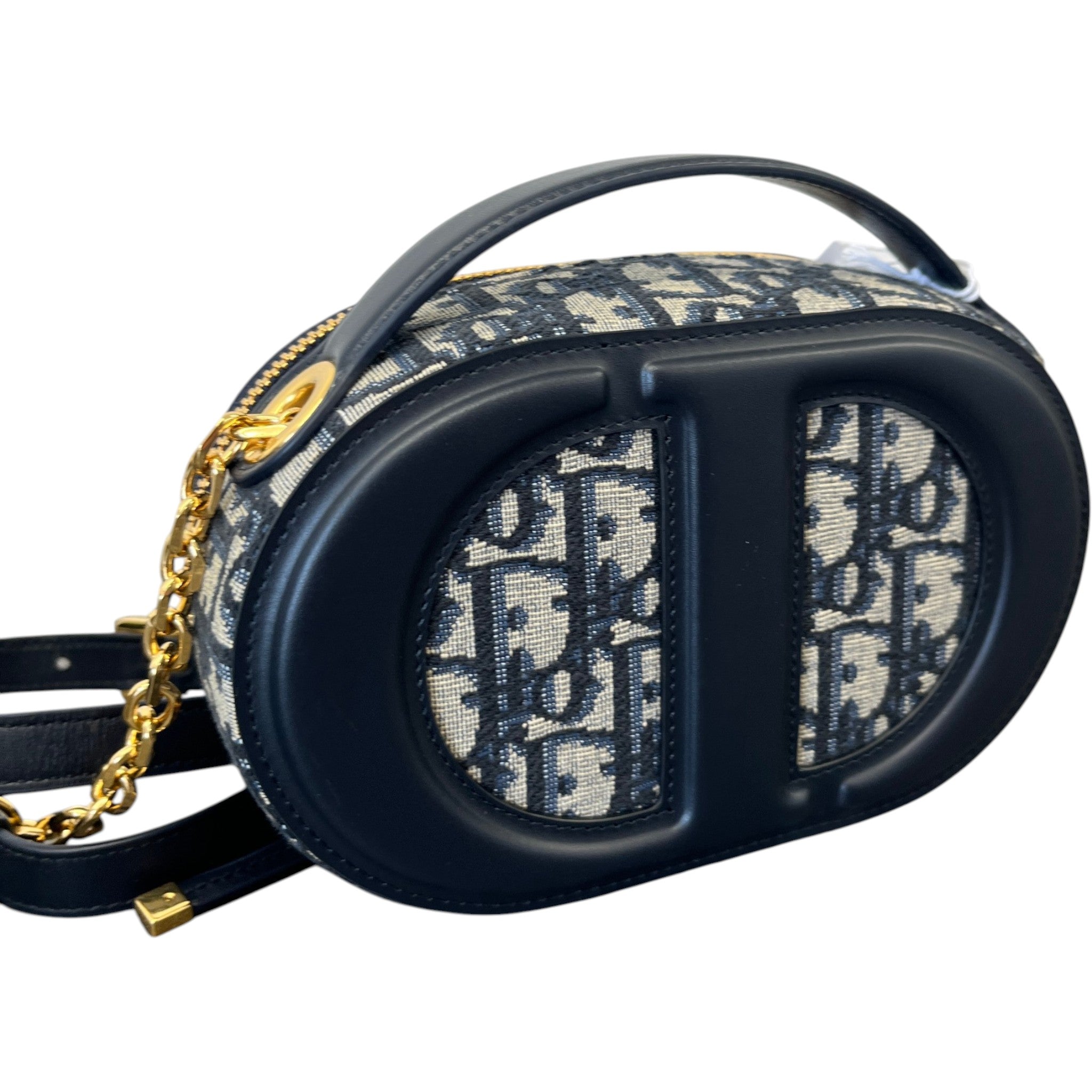 Women's Cd Signature Oval Camera Bag Navy