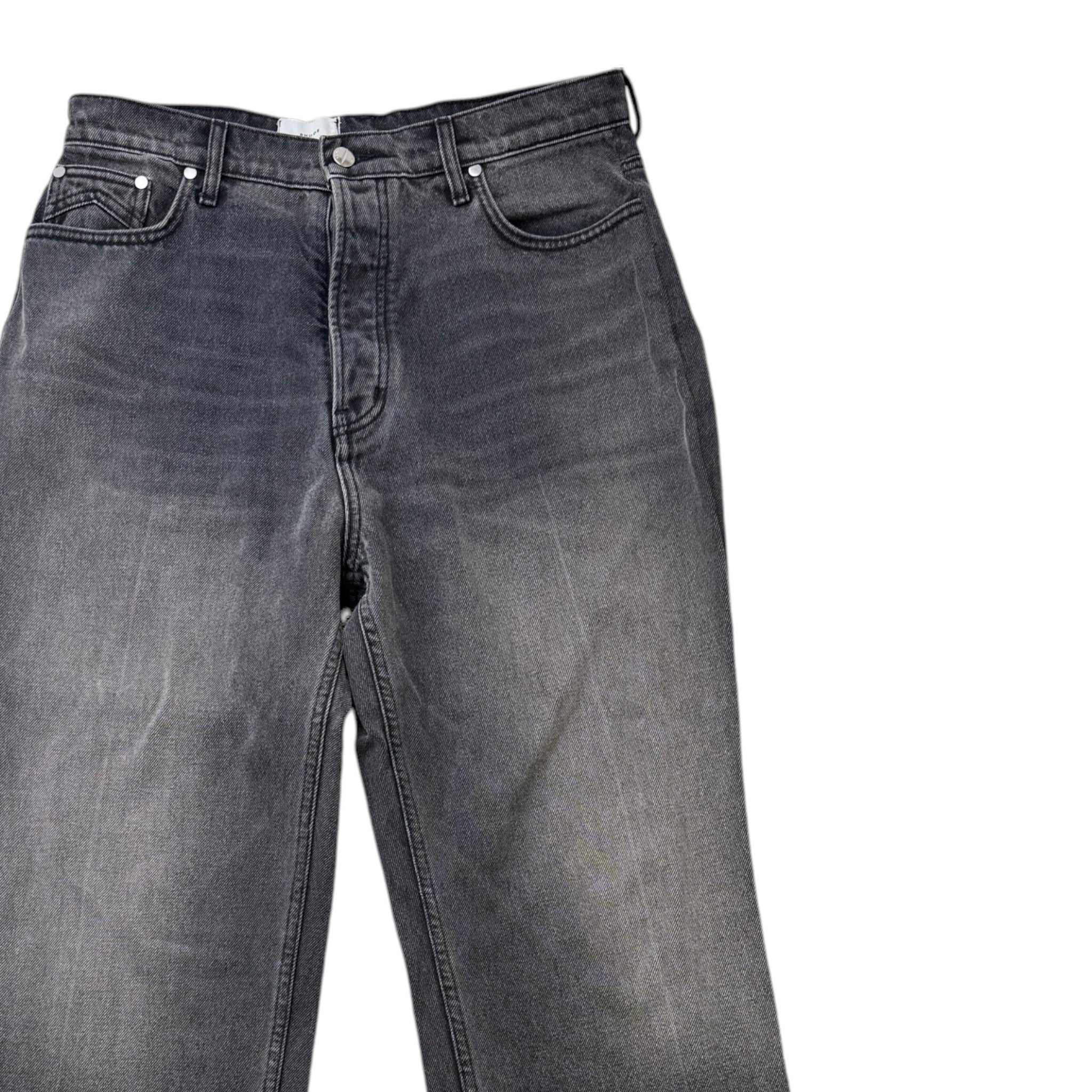 Men's 90S Wide Leg Washed Jeans Black Size Waist 34"