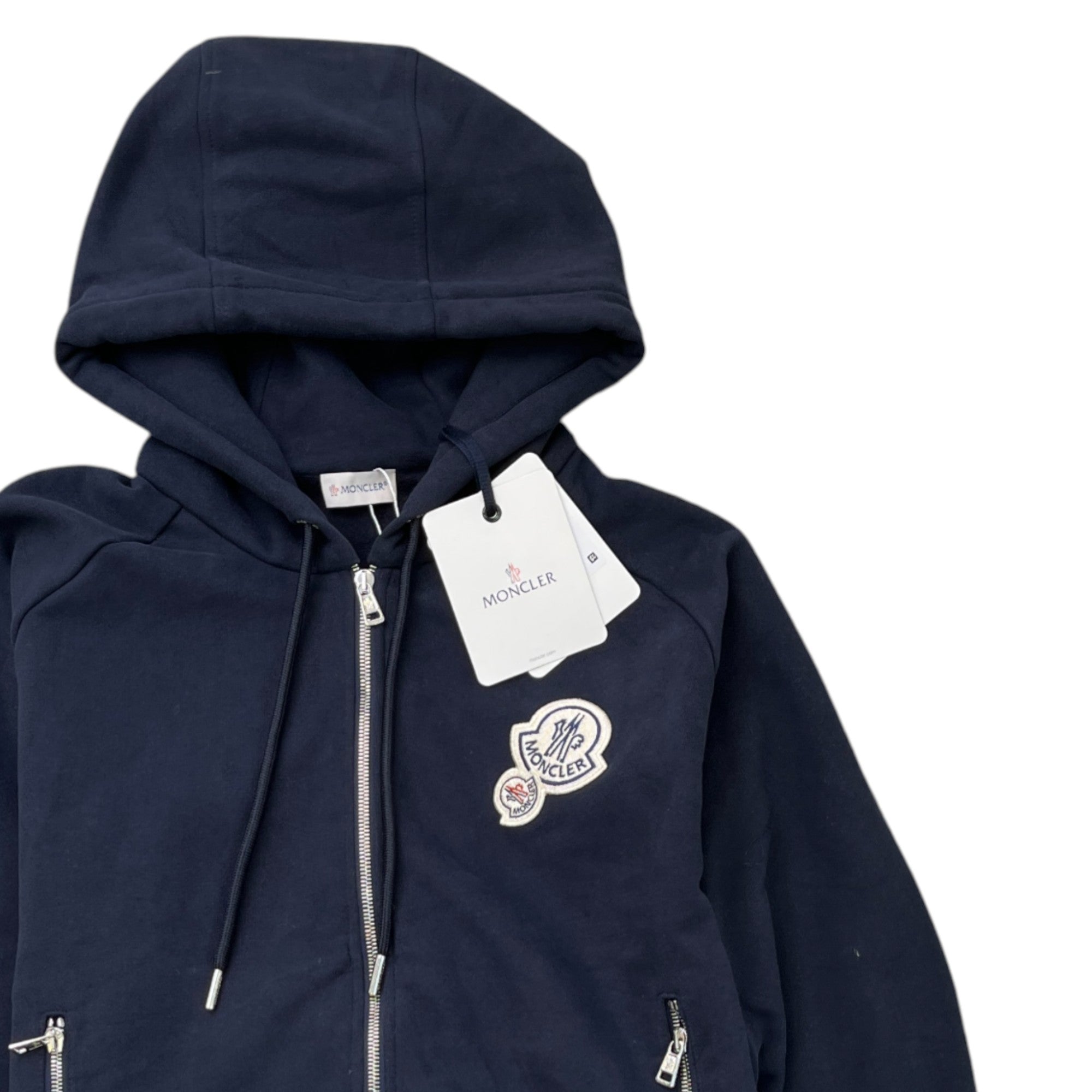 Men's Maglia Double Logo Hoodie Navy Size L